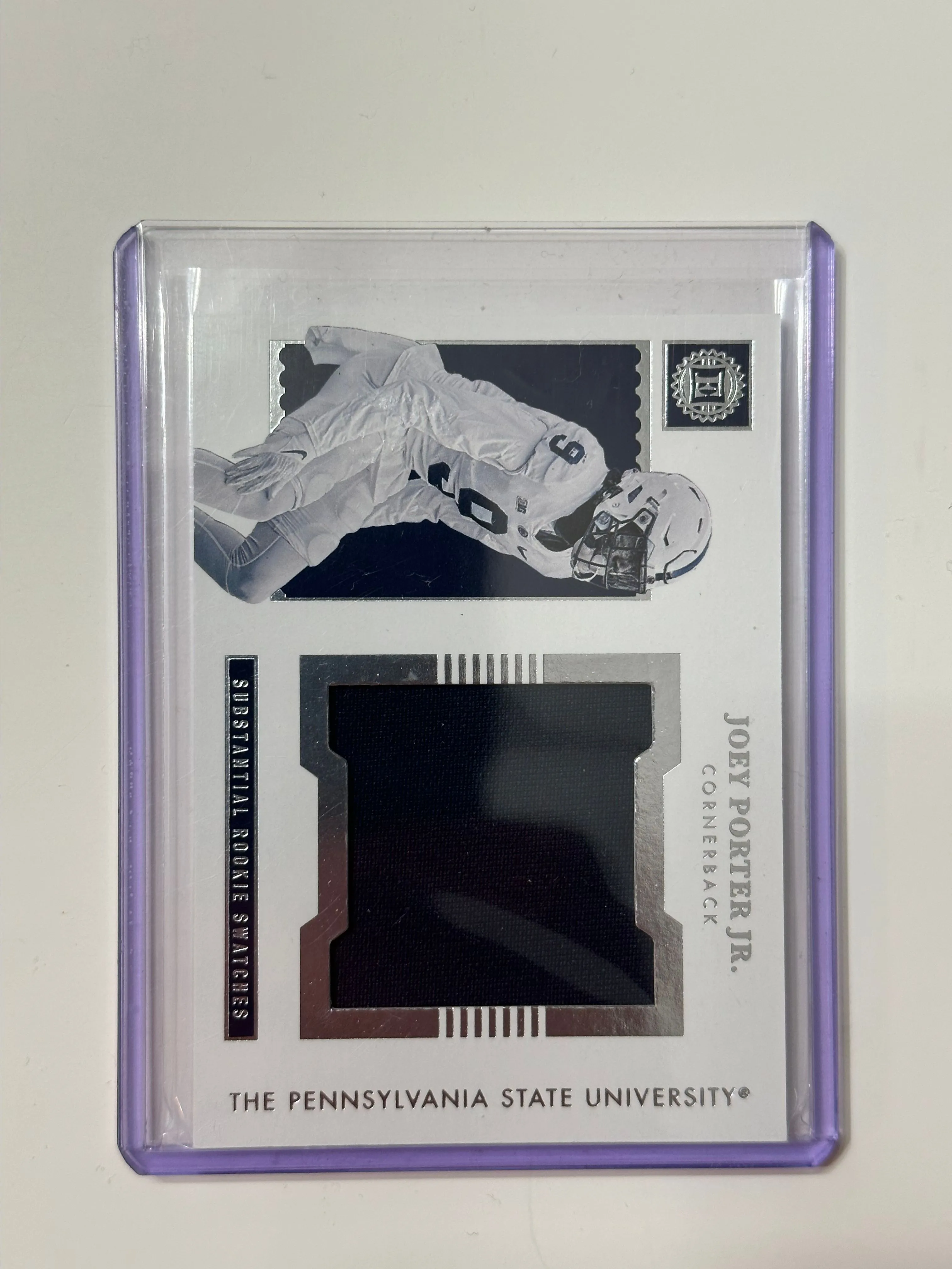 Product image for Joey Porter Jr RC Jersey Chronicles Encased Draft Picks Penn State Steelers Jumbo Patch Football