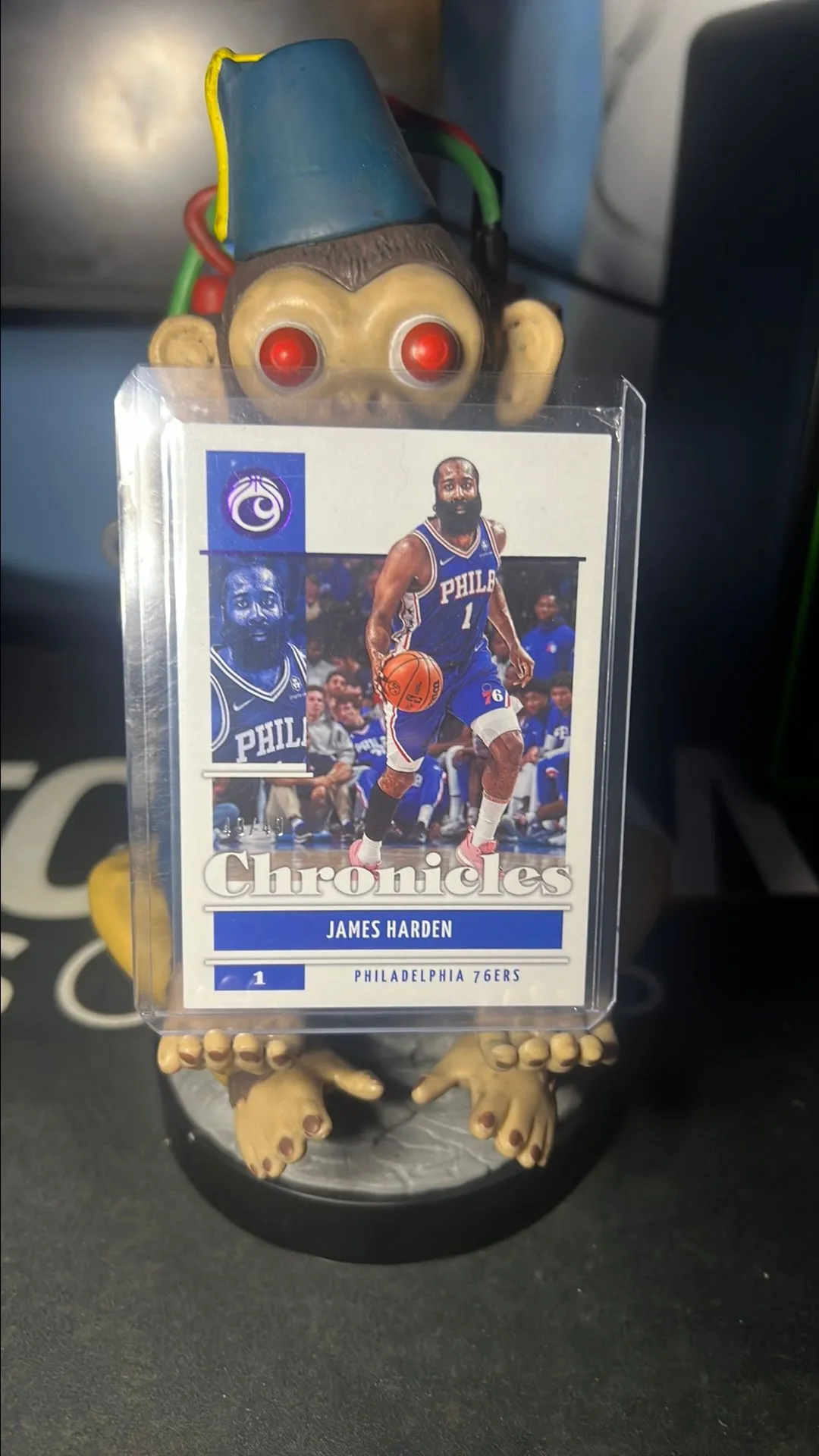 Product image for 2021-22 Panini Chronicles Purple 12 James Harden #/49 MINT