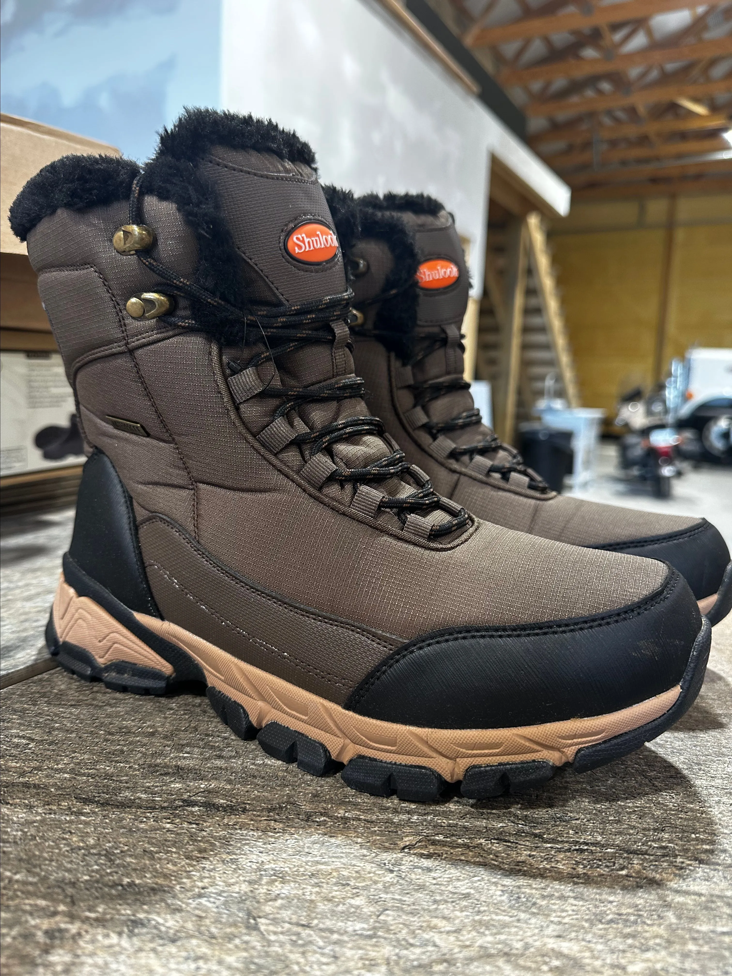 Ankle Boots Mens Snow Hiking Boots SHULOOK Men's Waterproof Snow