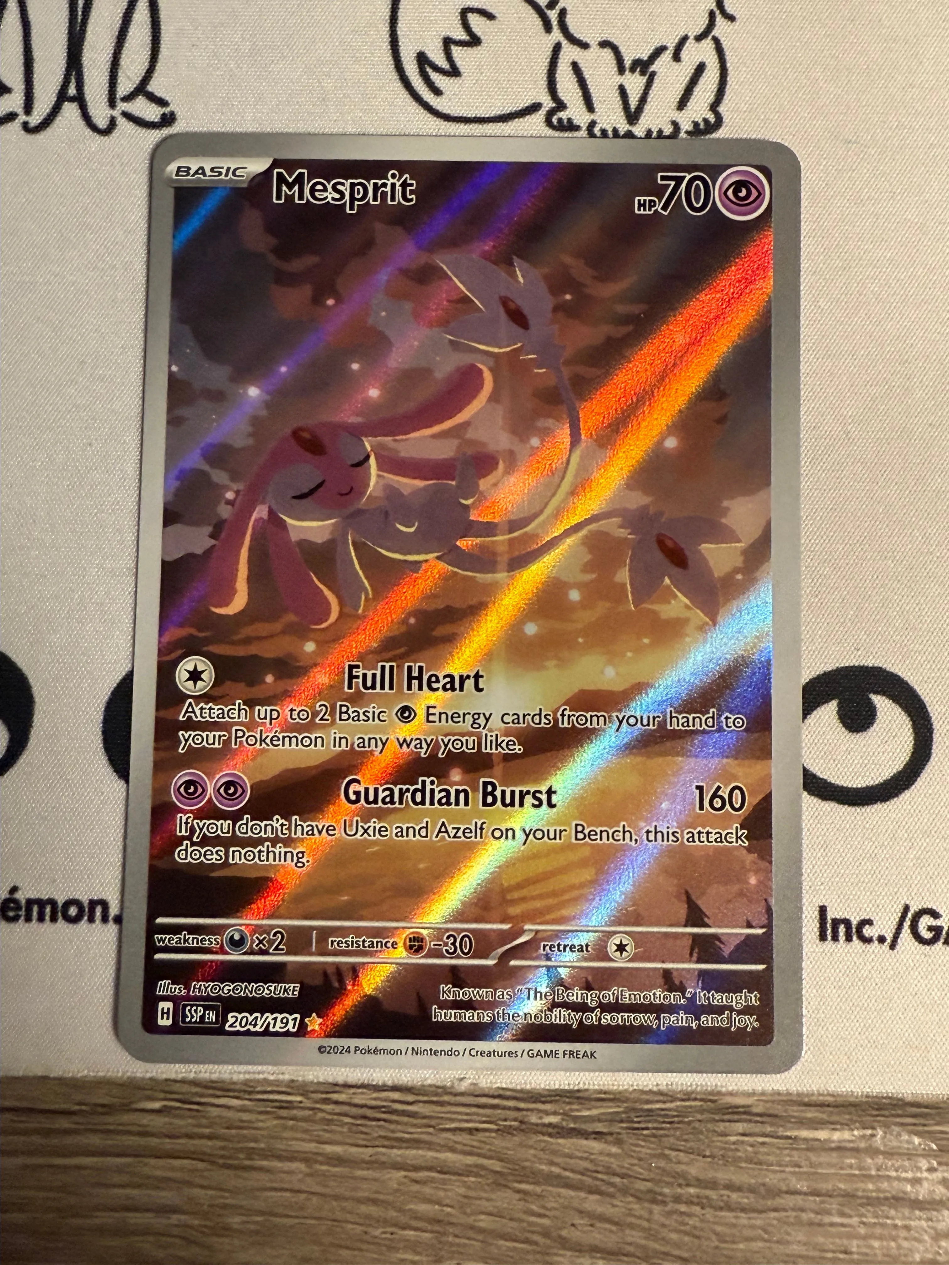 Mesprit 204/191 Illustration Rare 2024 Surging Sparks Pokmon Card NM   Whatnot: Shop, Sell, Connect