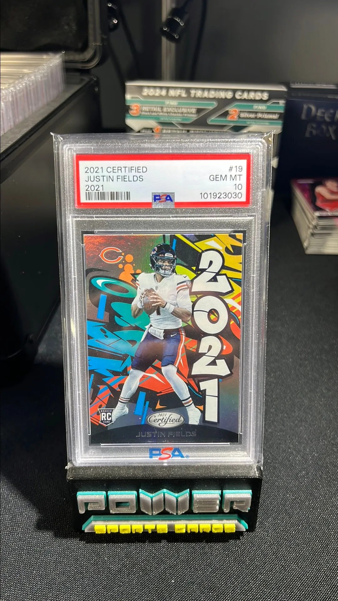 Product image for 2021 Justin Fields certified 19 PSA 10