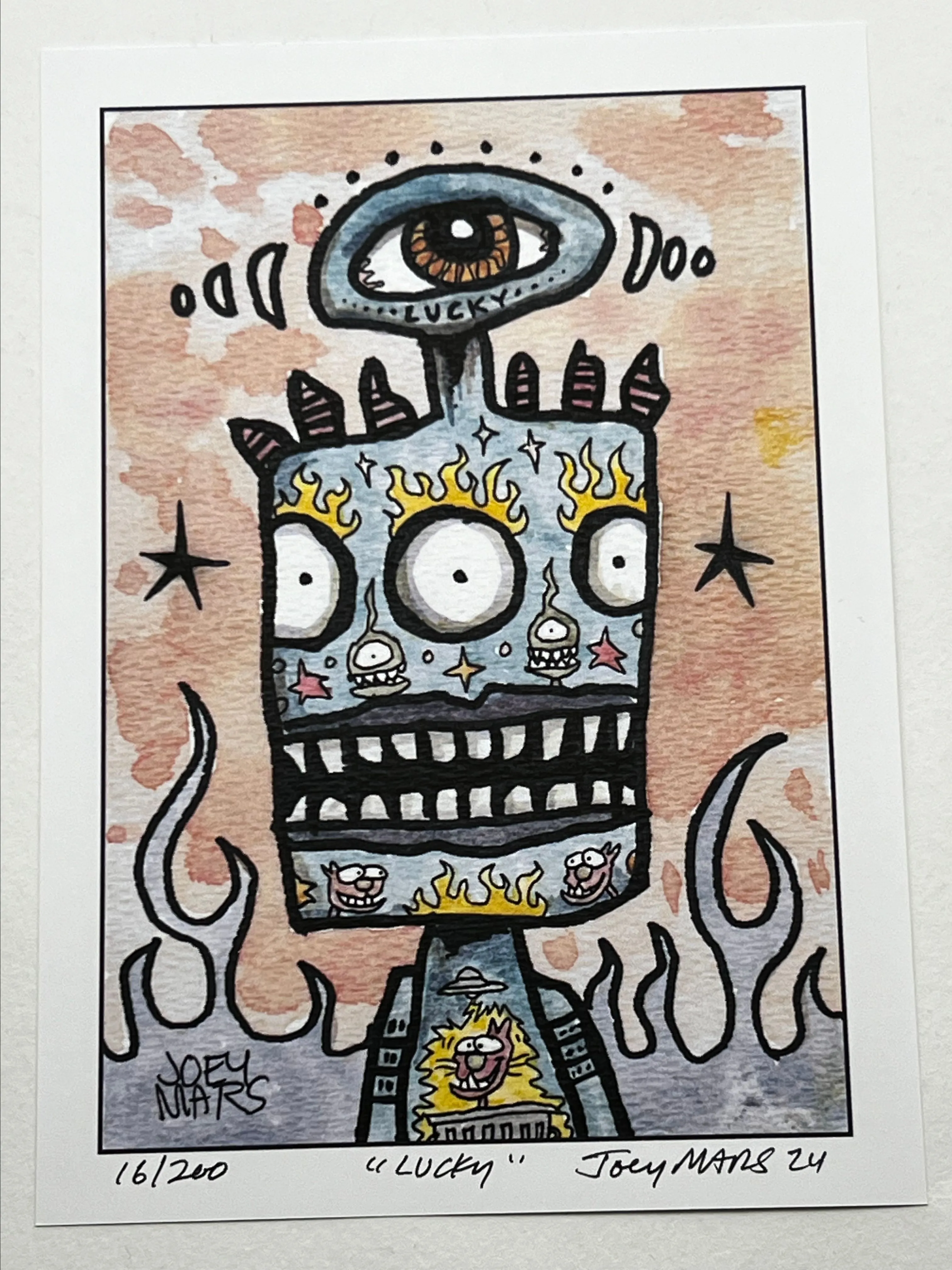 Product image for 008 “Lucky” limited edition print 5x7 inches