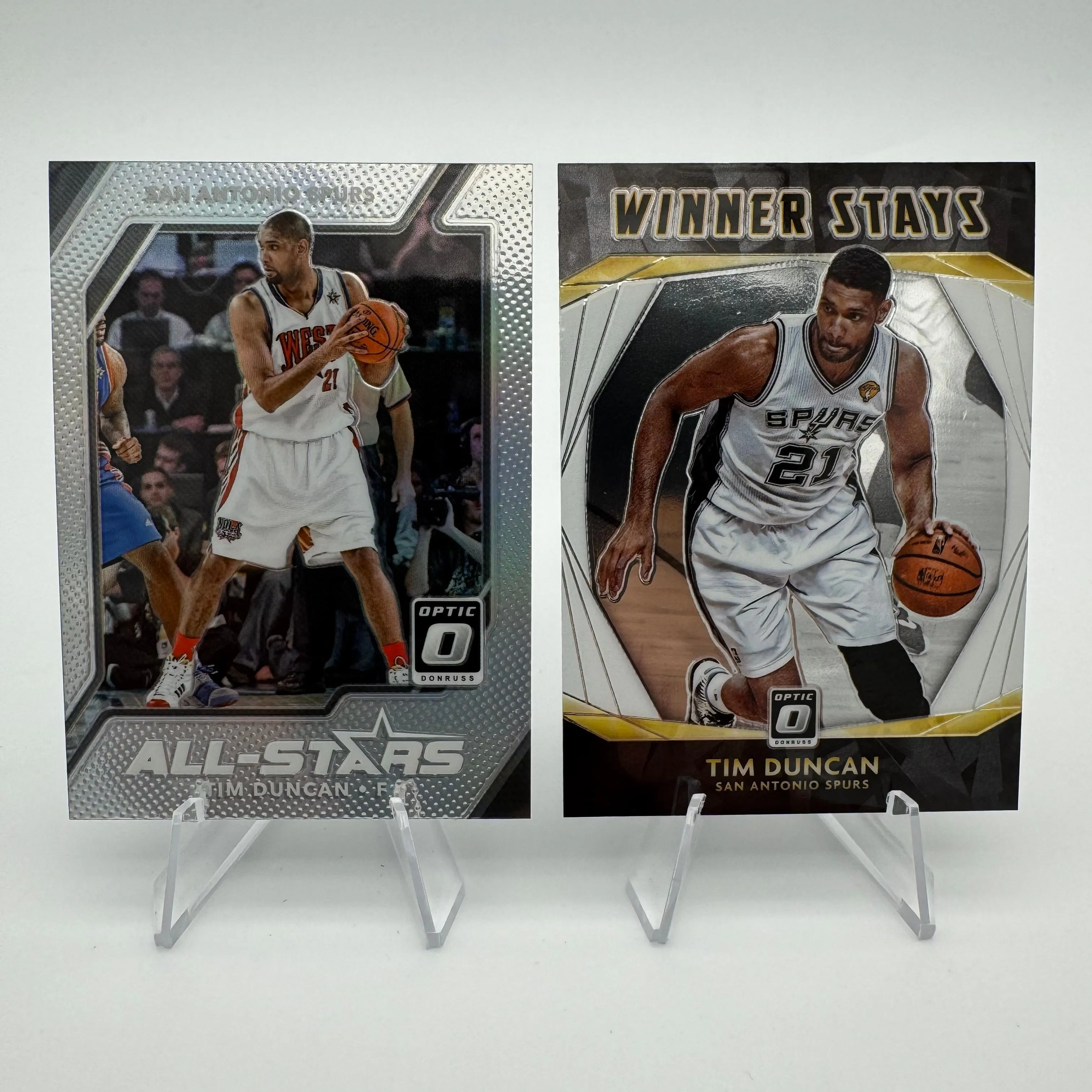 Product image for Tim Duncan 2017-18 Panini Optic All-Stars Silver Prizm
