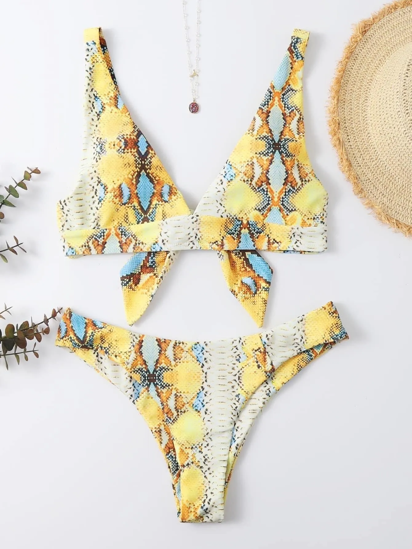 Product image for #30 Yellow Snake Print Bikini