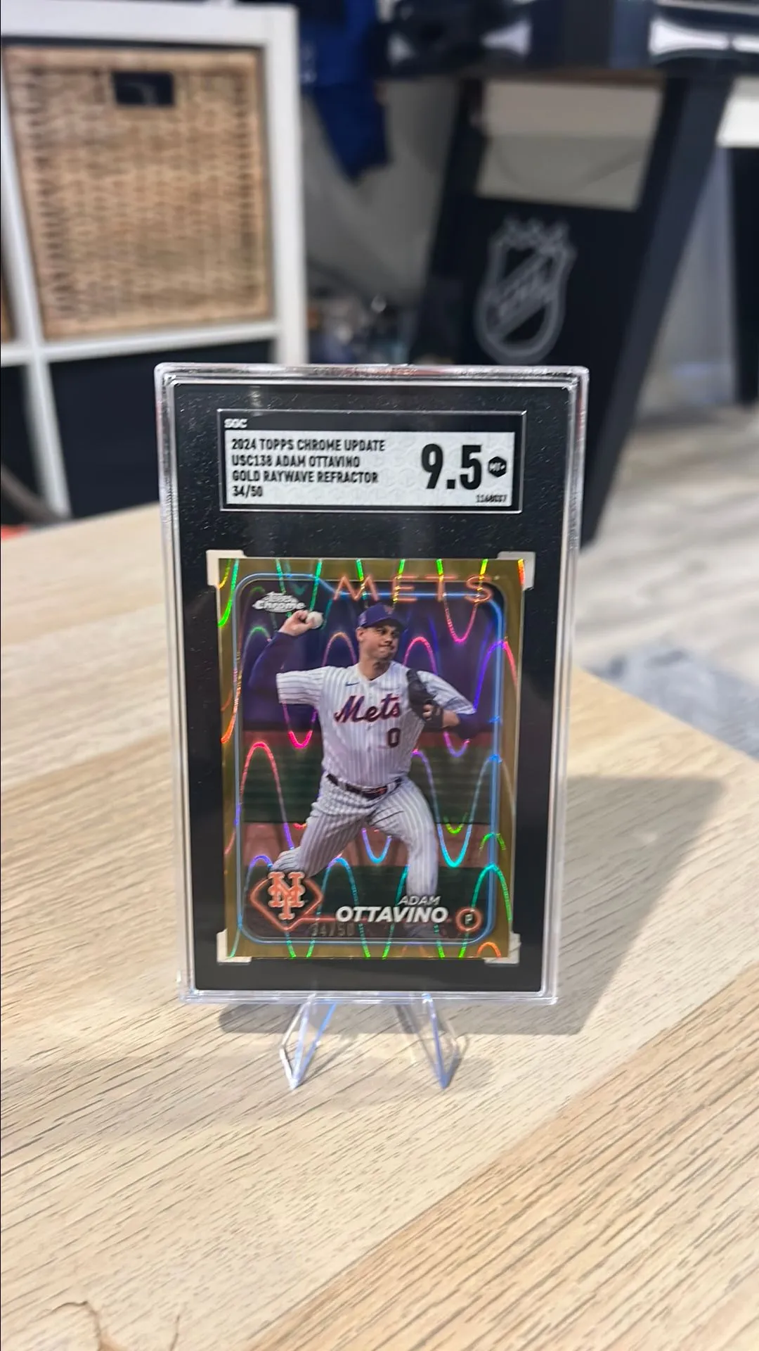 Product image for 2024 Topps Chrome Update Adam Ottavino 34/50Gold wave Refractor