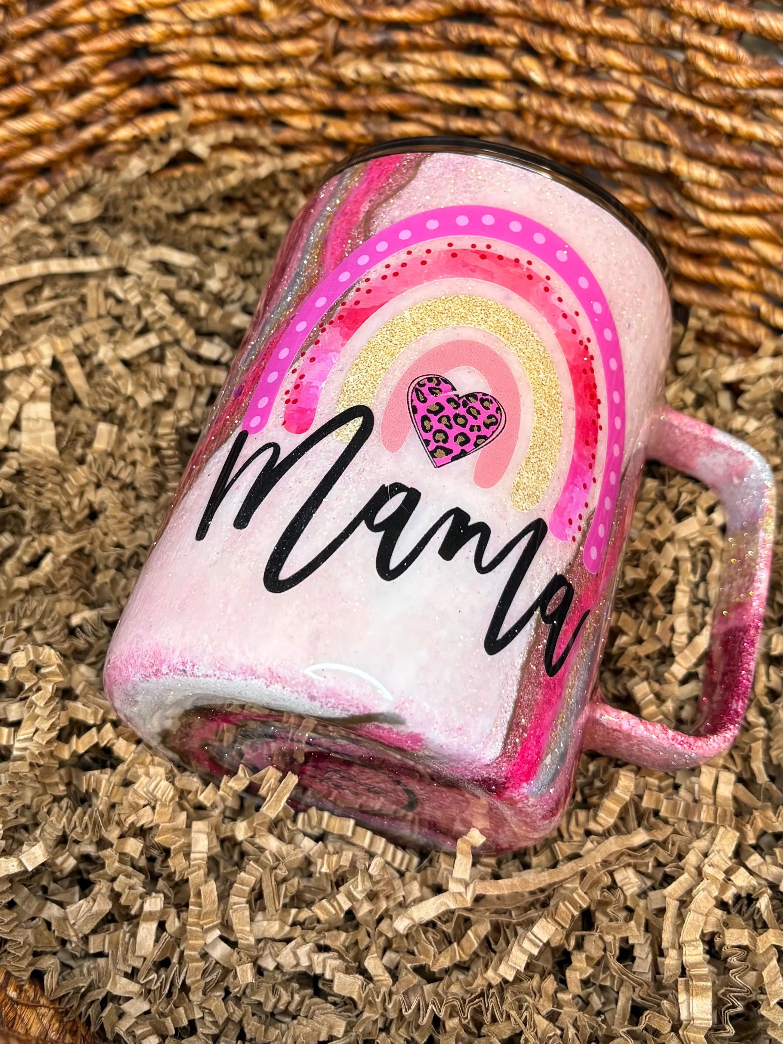 Product image for Radiant Mama: Geode Rainbow Coffee Mug