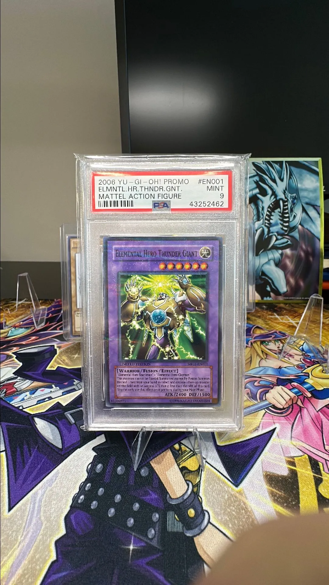 Product image for 2006 Yu-Gi-Oh! Elemental Hero Thunder Giant PSA MINT 9