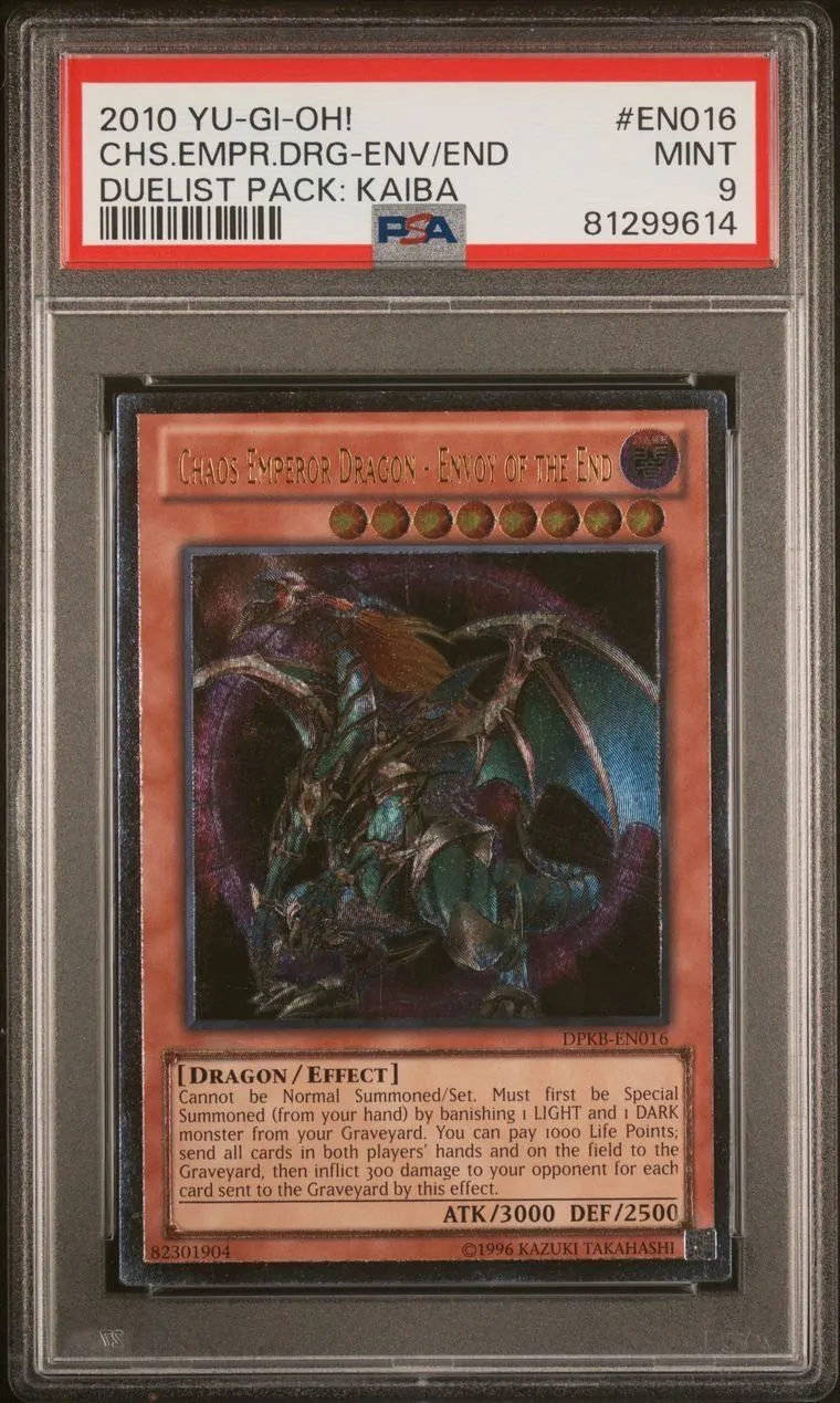 Product image for PSA 9 Yu-Gi-Oh! 2018 Chaos Emperor Dragon DPKB Duelist Pack Kaiba