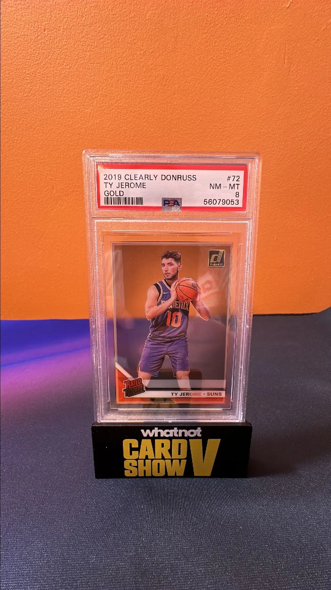 Product image for 2019 Panini Clearly Donruss Ty Jerome 72 Gold PSA NM-MT 8