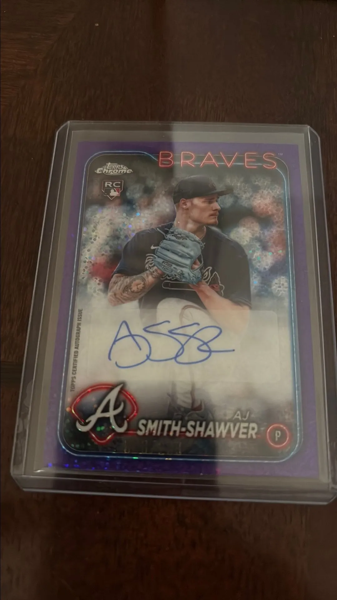 Product image for 2024 Topps Chrome Rookie Auto AJ Smith-Shawver RC 060/299