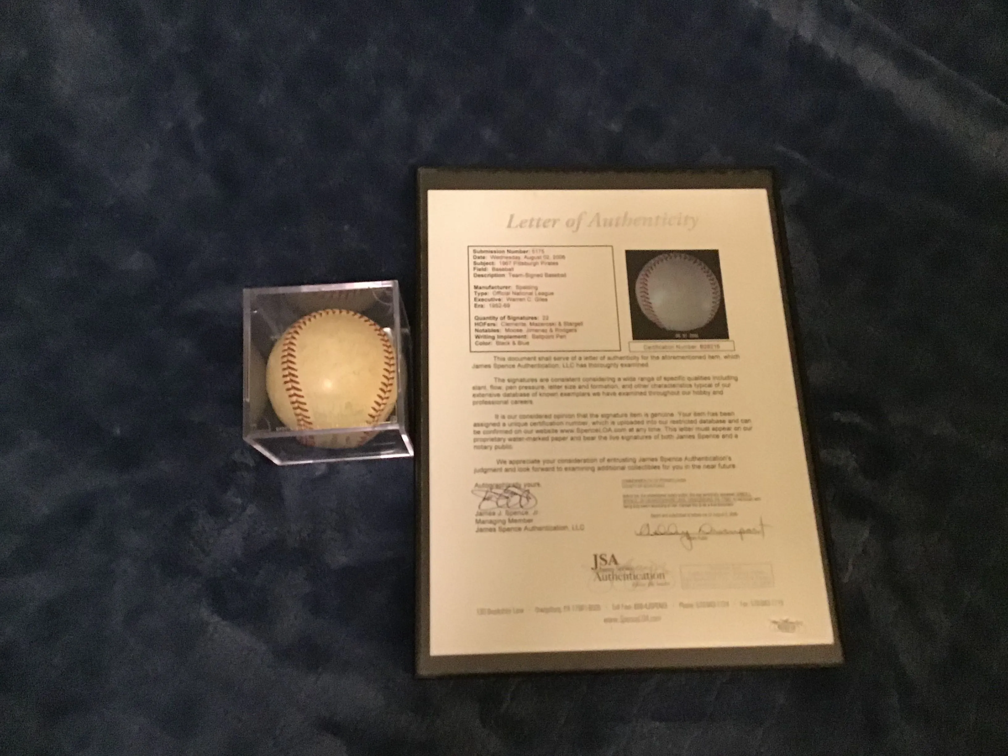 Product image for 1967 Pittsburgh Pirates Team Signed Ball w/ Roberto Clemente JSA LOA