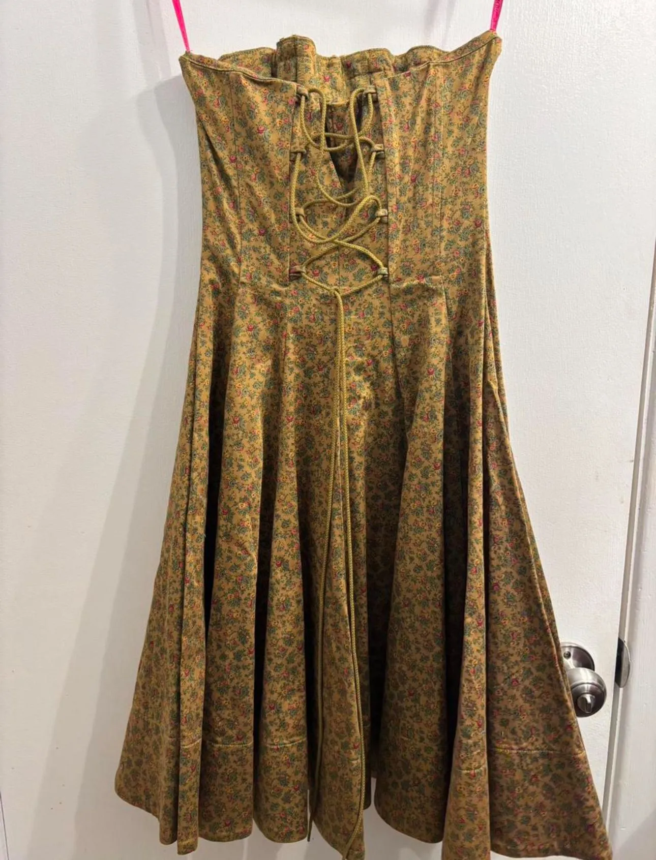 betsey johnson corset dress Betsey Johnson Floral Satin Slip Dress main image 1