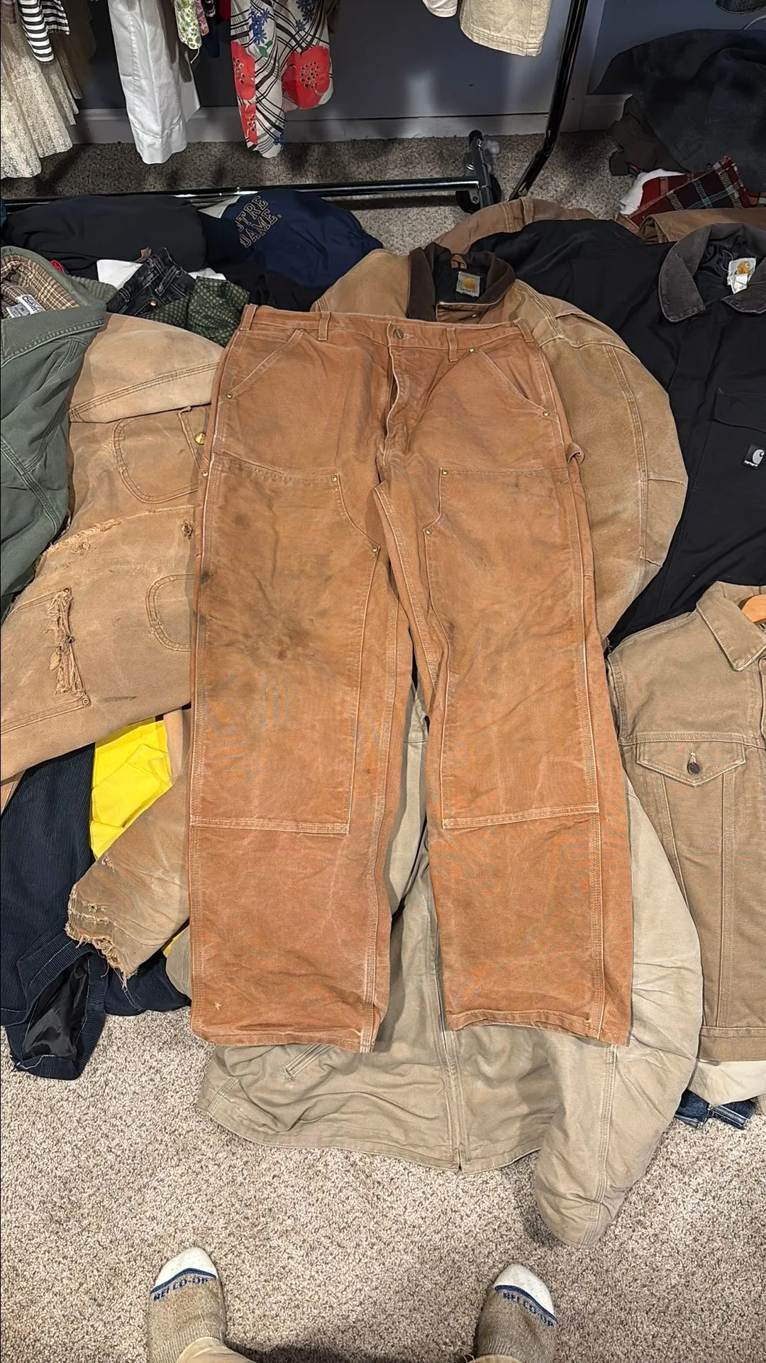 Product image for 1. Carhartt brown doubles USA made 36x32