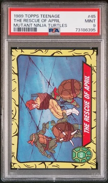 Product image for 1989 Topps Teenage Mutant Ninja Turtles The Rescue Of April Mutant Ninja Turtles PSA MINT 9