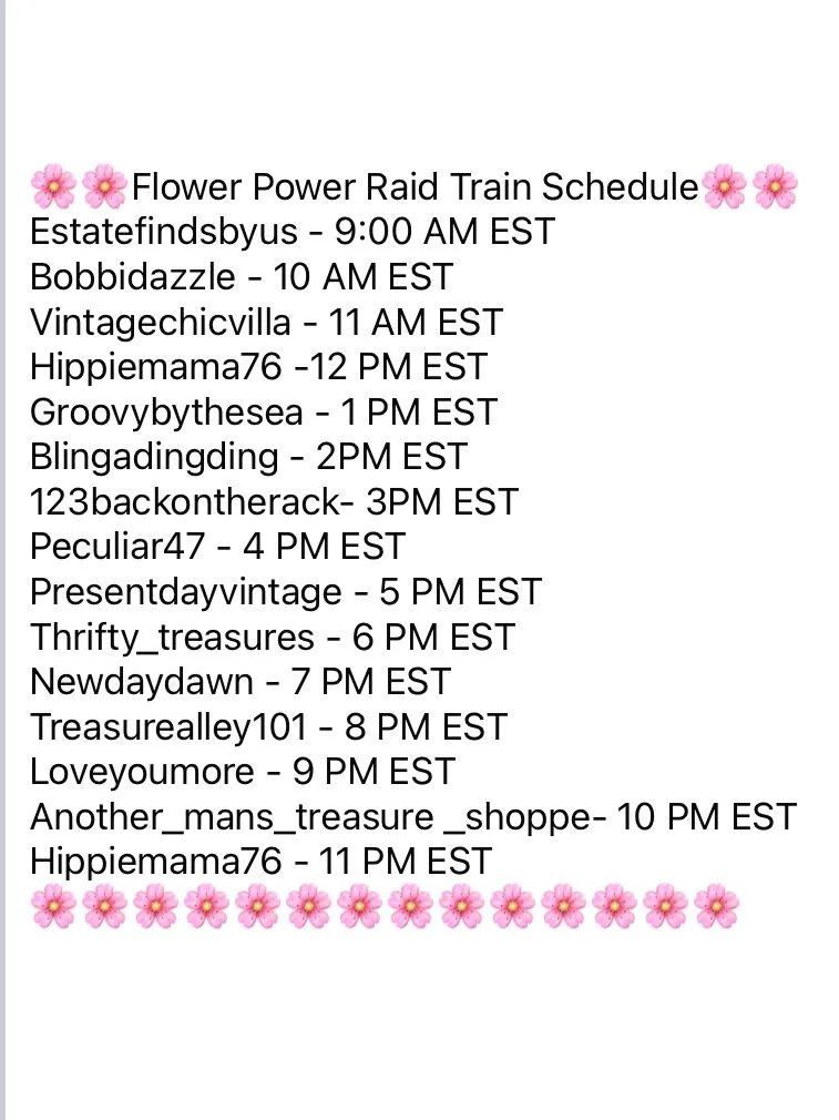 Product image for 1. FLOWER POWER RAID TRAIN SCHEDULE