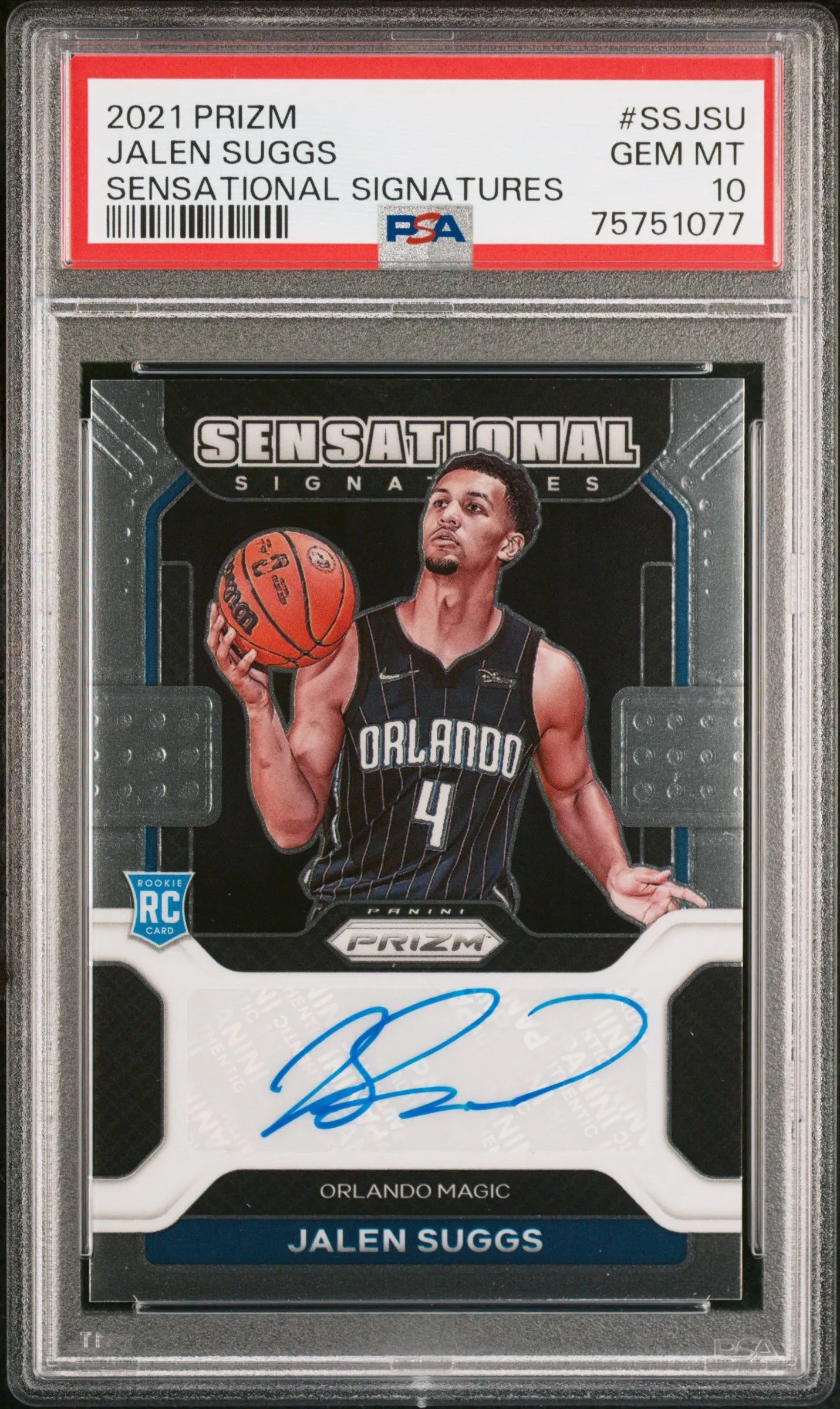 Product image for 2021 Panini Prizm Sensational Signatures Jalen Suggs SSJSU Sensational Signatures PSA GEM MT 10