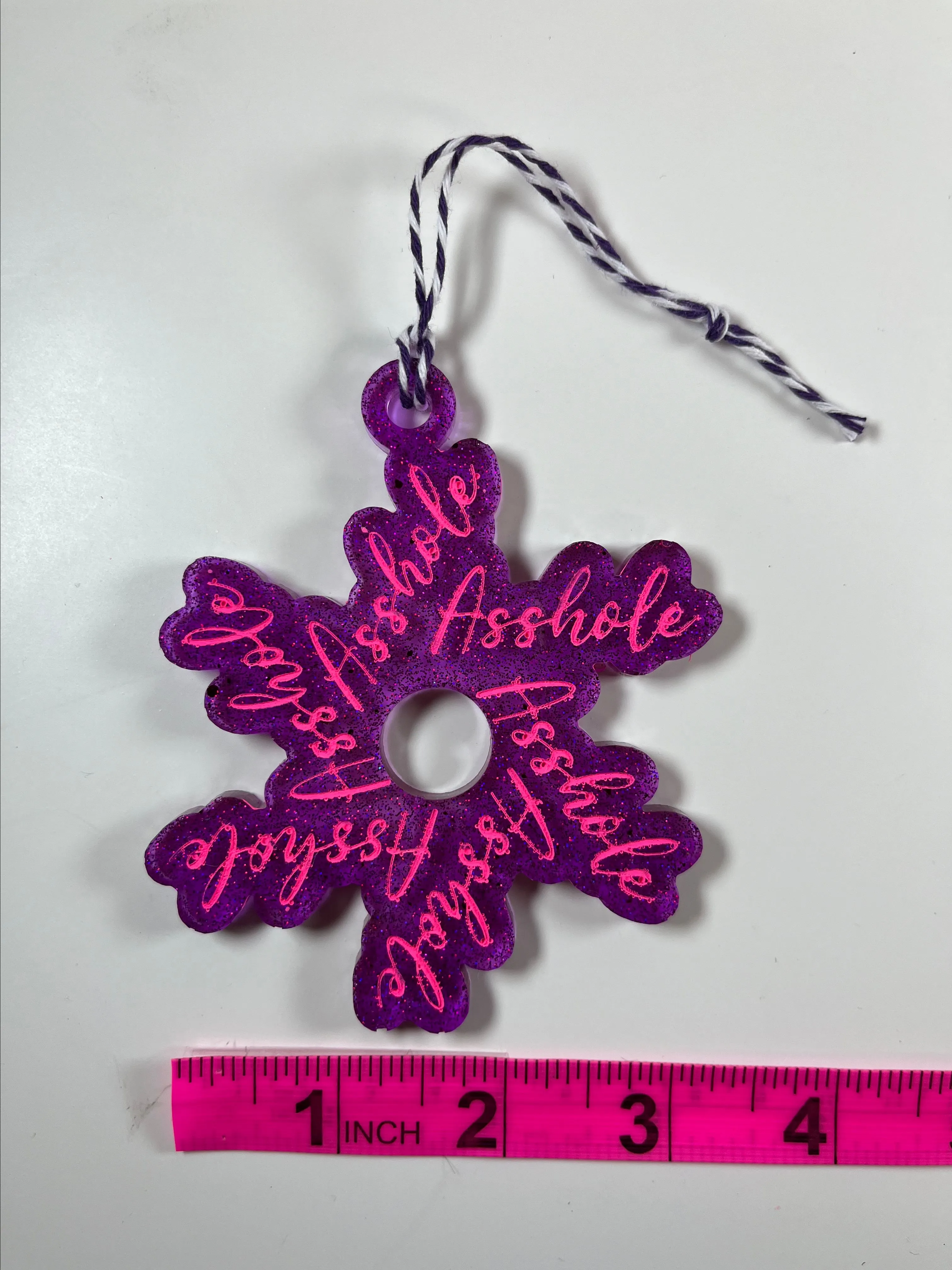 Product image for Gluteus Maximus Hole Snowflake Ornament