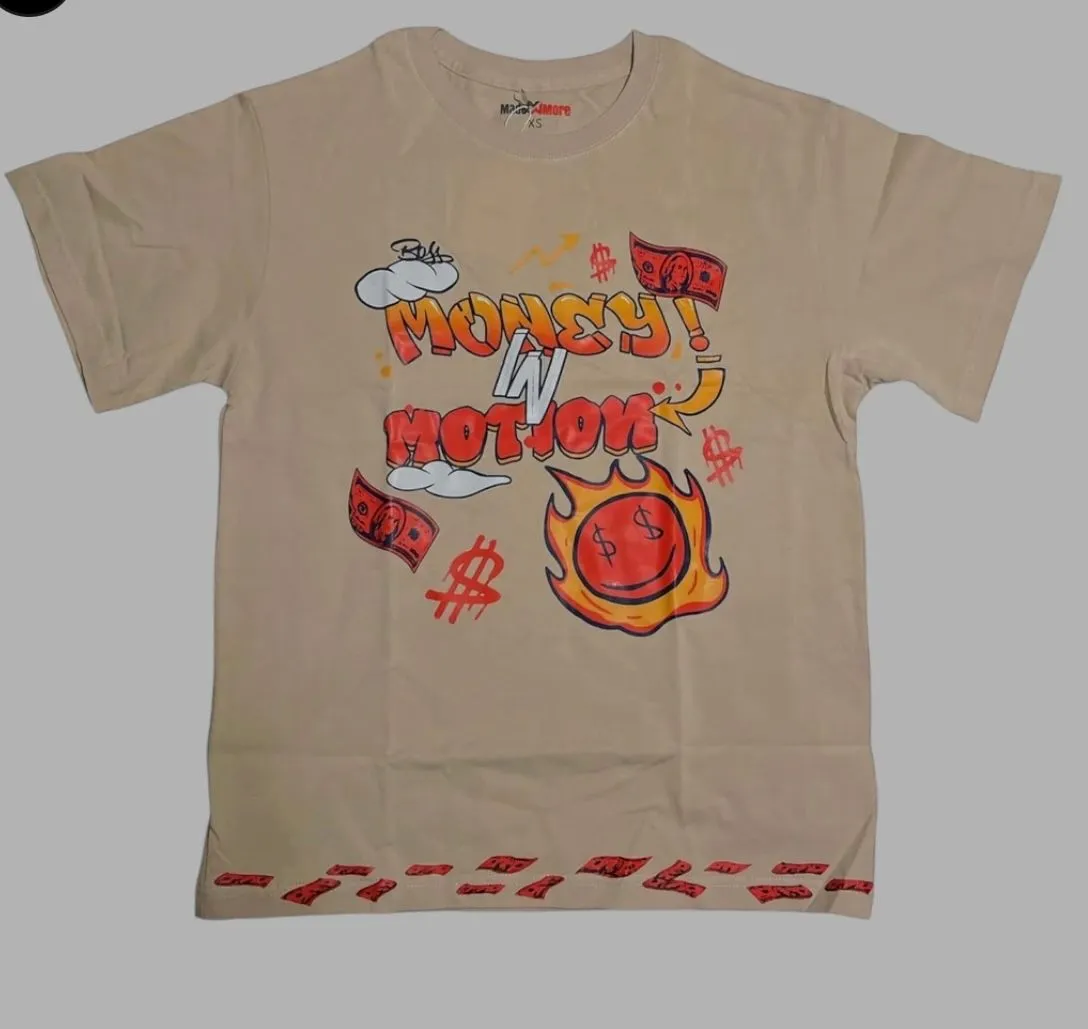Product image for Tan money man tee SIZE LARGE