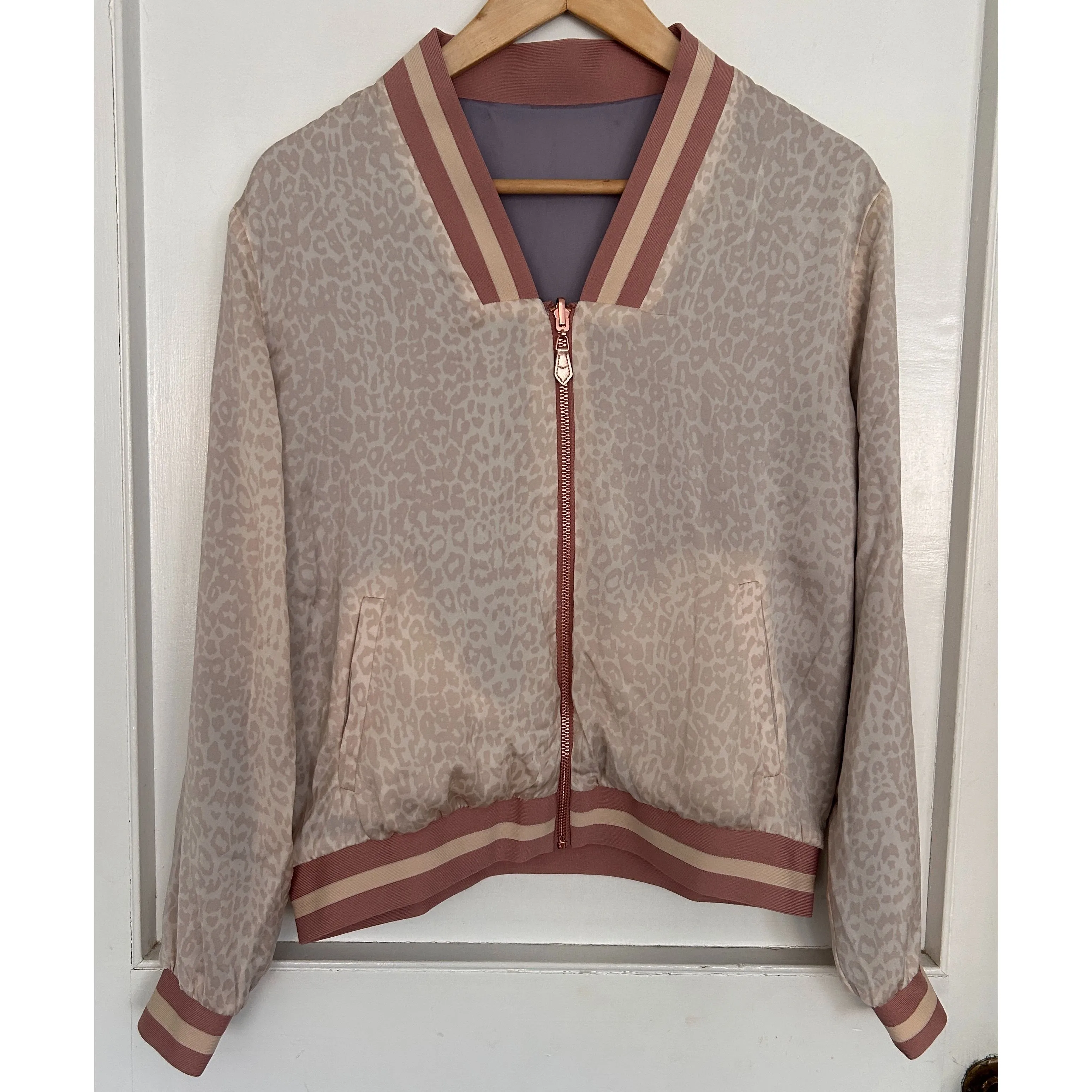 Product image for BNWT Stella & Dot Reversible Lightweight Bomber Jacket Size Small