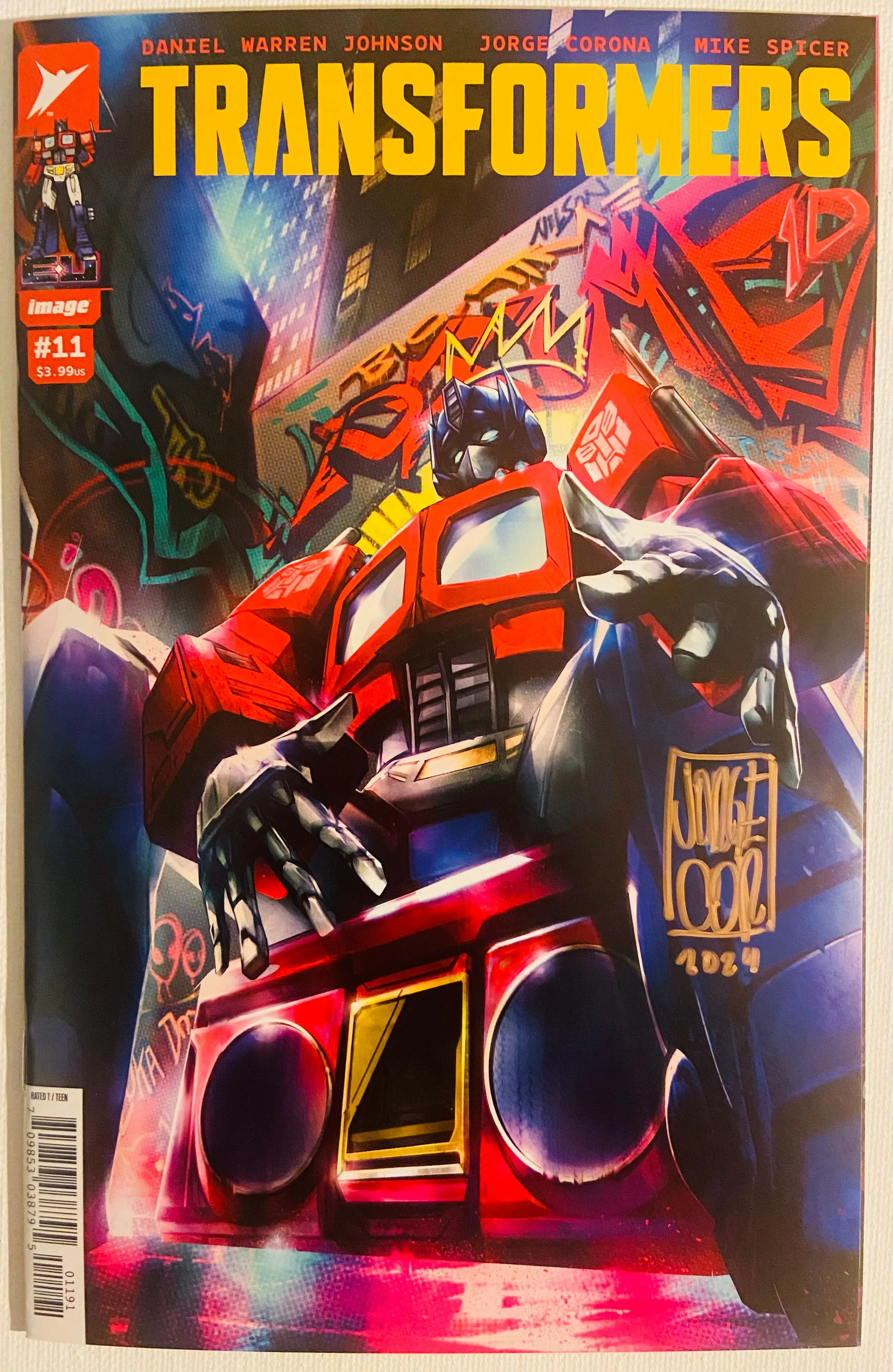Product image for Transformers 11 HipHop Variant Exclusive Signed by Jorge Corina w/ COA