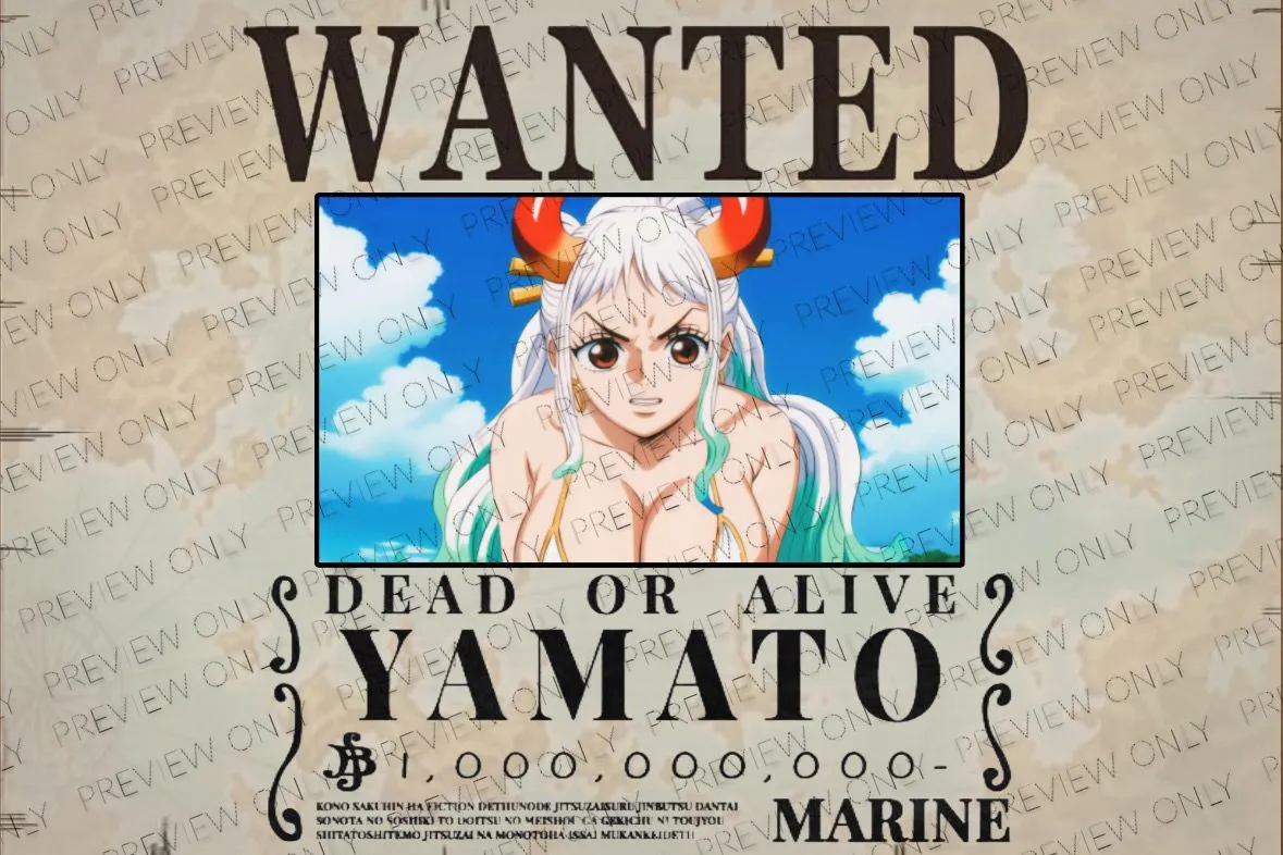Product image for Custom Light Up RGB WANTED: Yamato Play Mat
