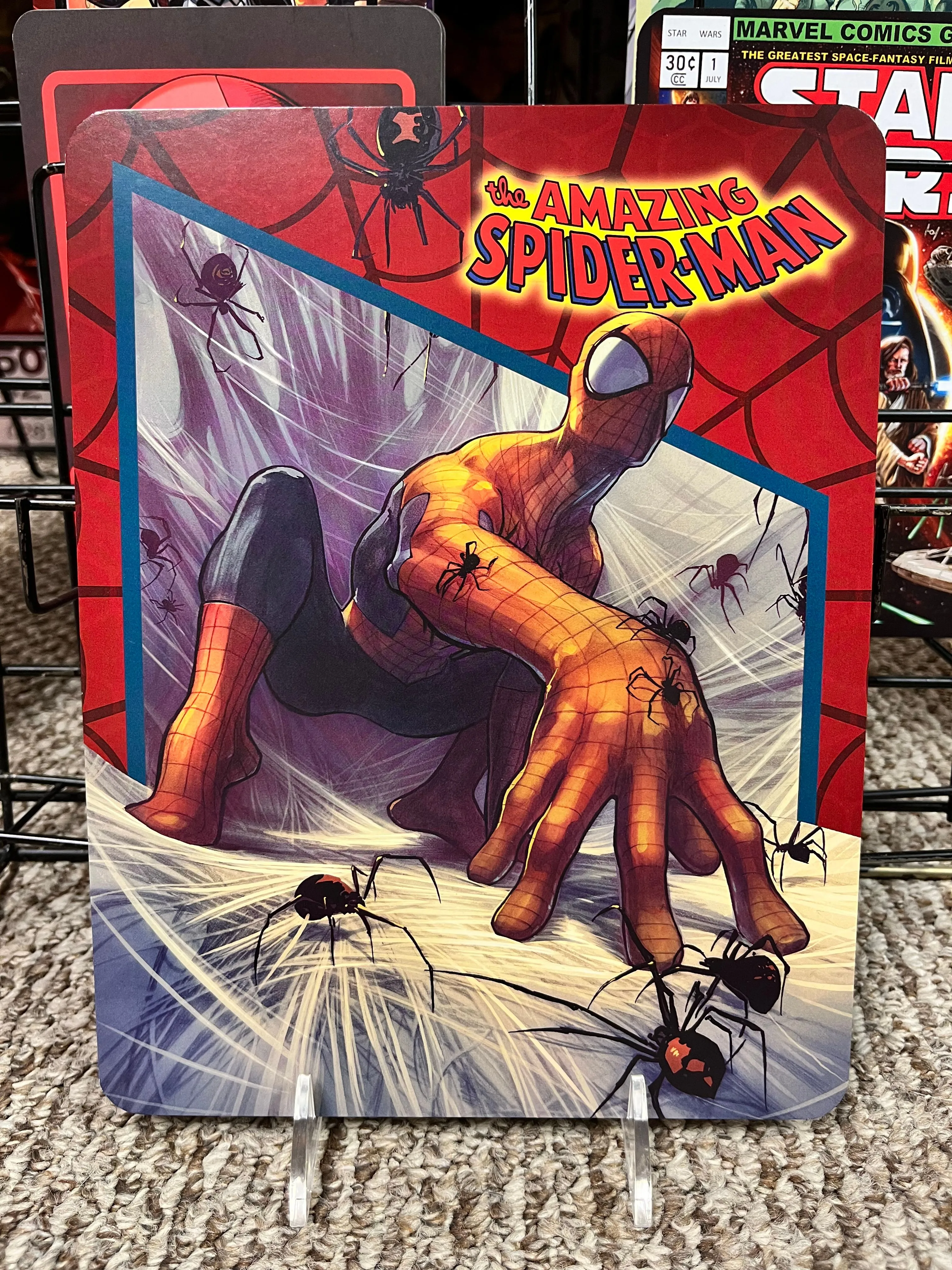 Product image for SPIDER-MAN: WEB LAIR BY PABLO VILLALOBOS 8.5" x 11" Modern / Card Back Only