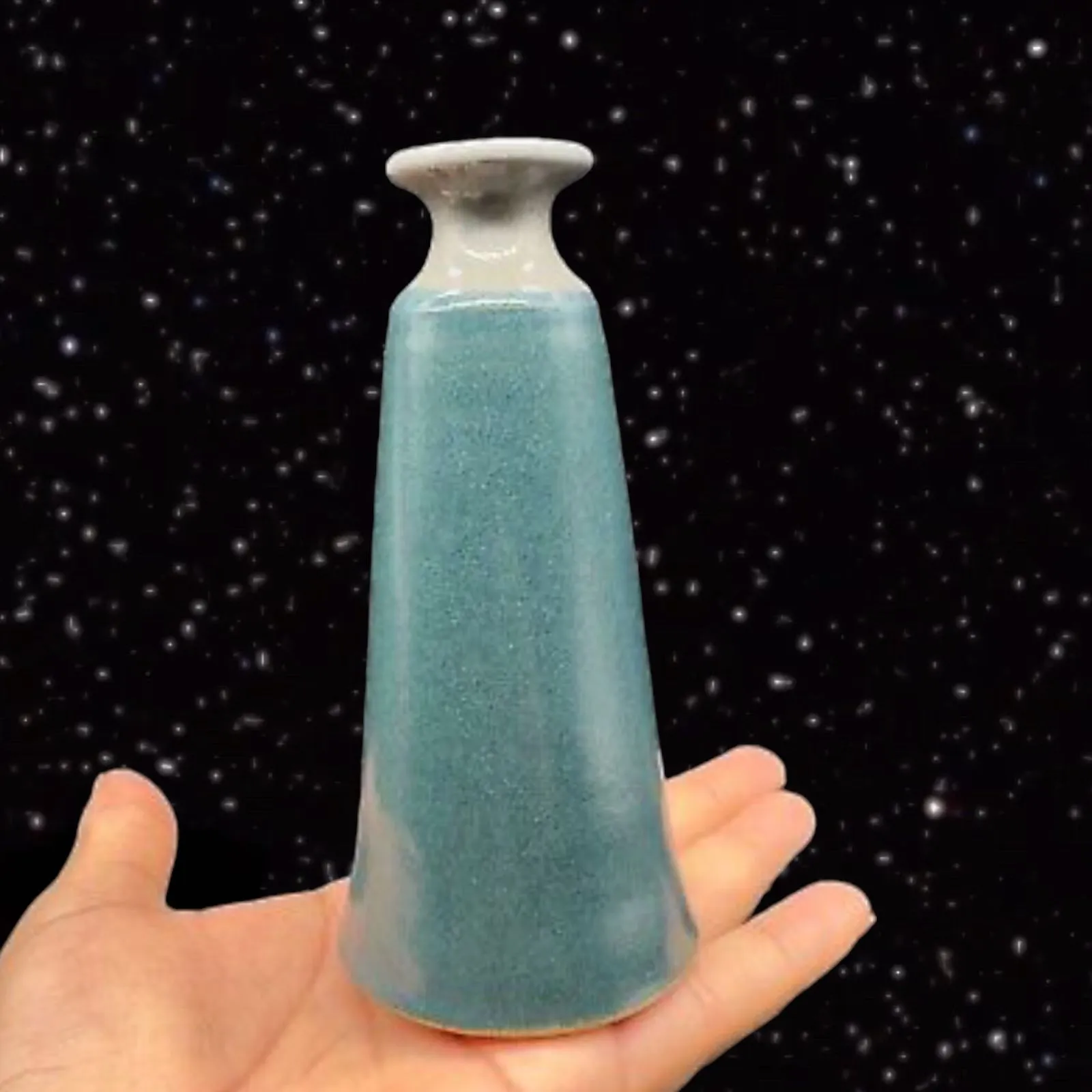 Product image for Studio Art Pottery Vase Hand Made Signed E Saslaw Lincoln VT Glazed Stoneware