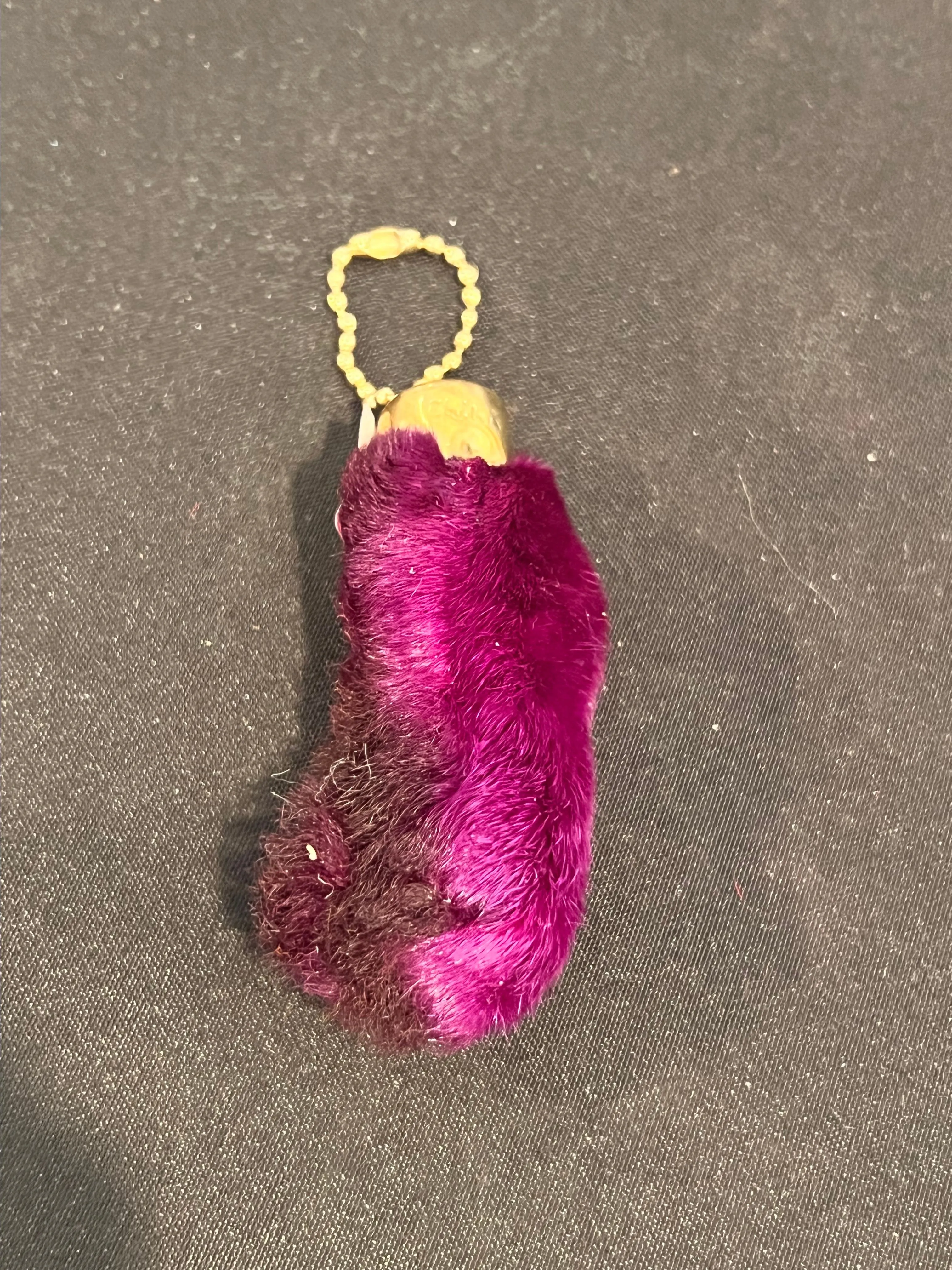 Product image for Purple lucky rabbit foot keychain