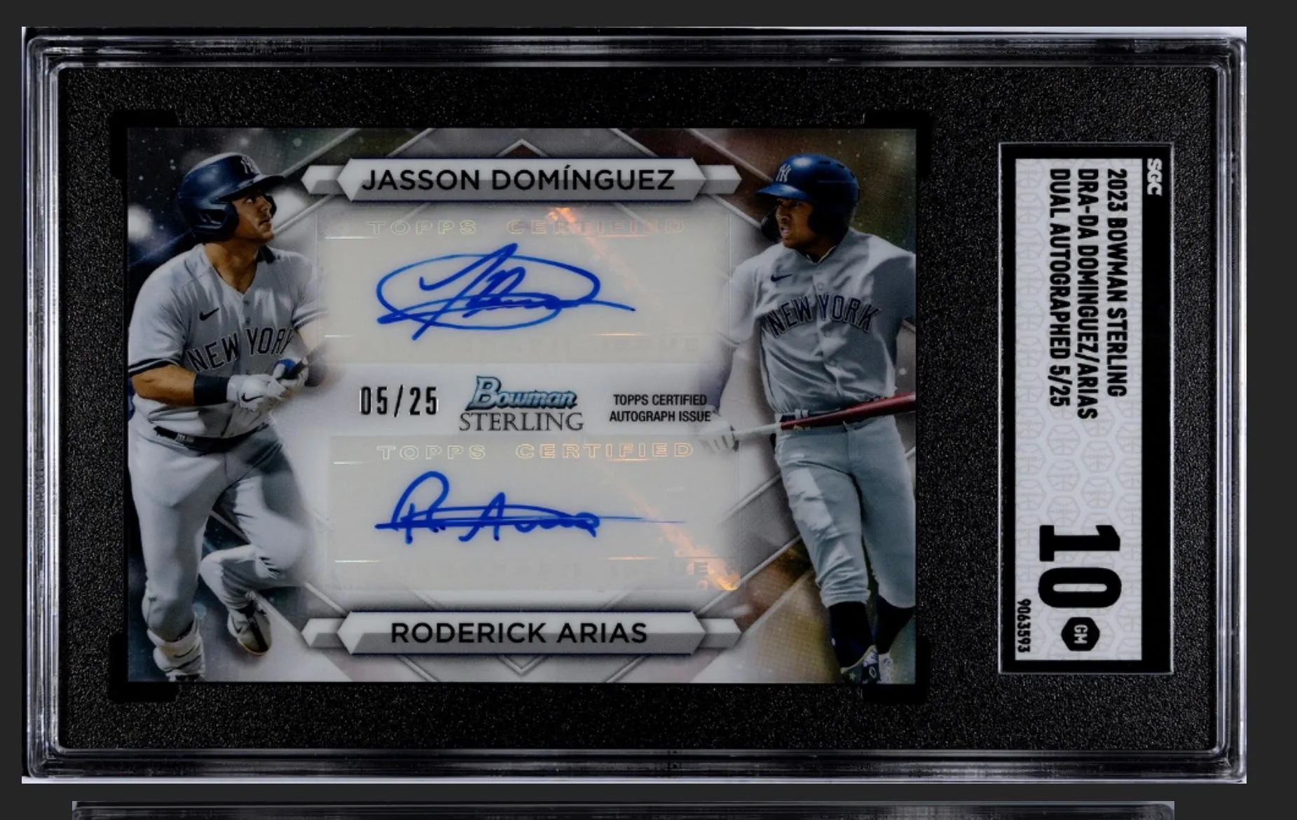 Product image for 2023 Bowman Sterling Jasson Domínguez / Roderick Arias dual auto 5/25
