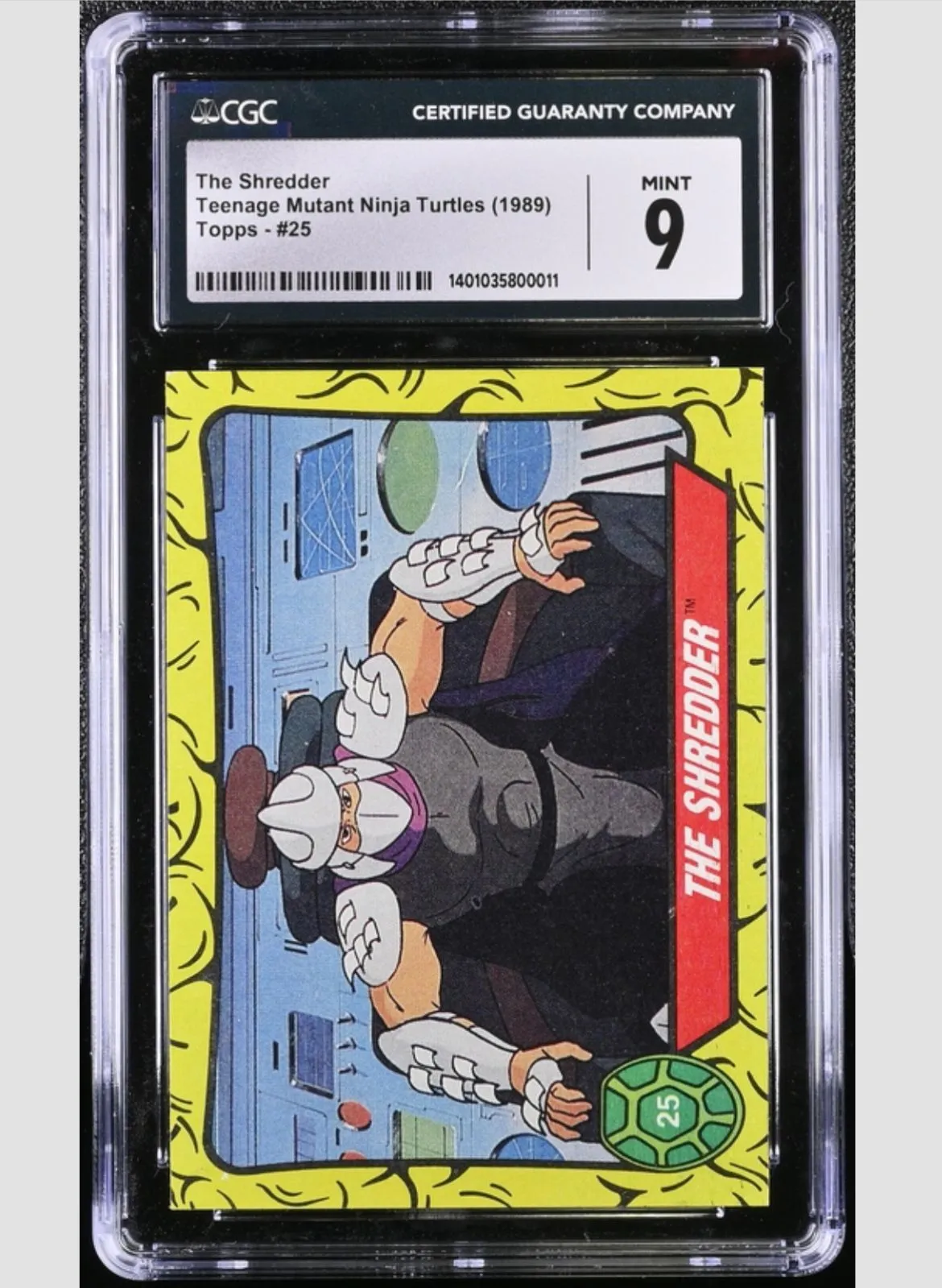 Product image for CGC MINT 9- 1989 Topps TMNT 25 THE SHREDDER *TRUE ROOKIE RC*