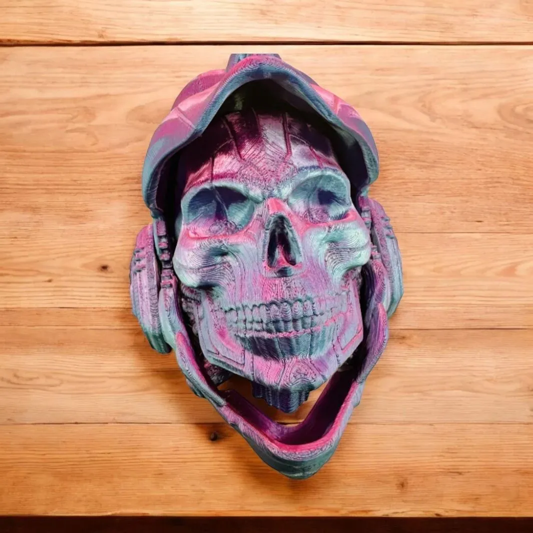 Product image for Android skull 3D Printed Wall Decor Rose & Blue