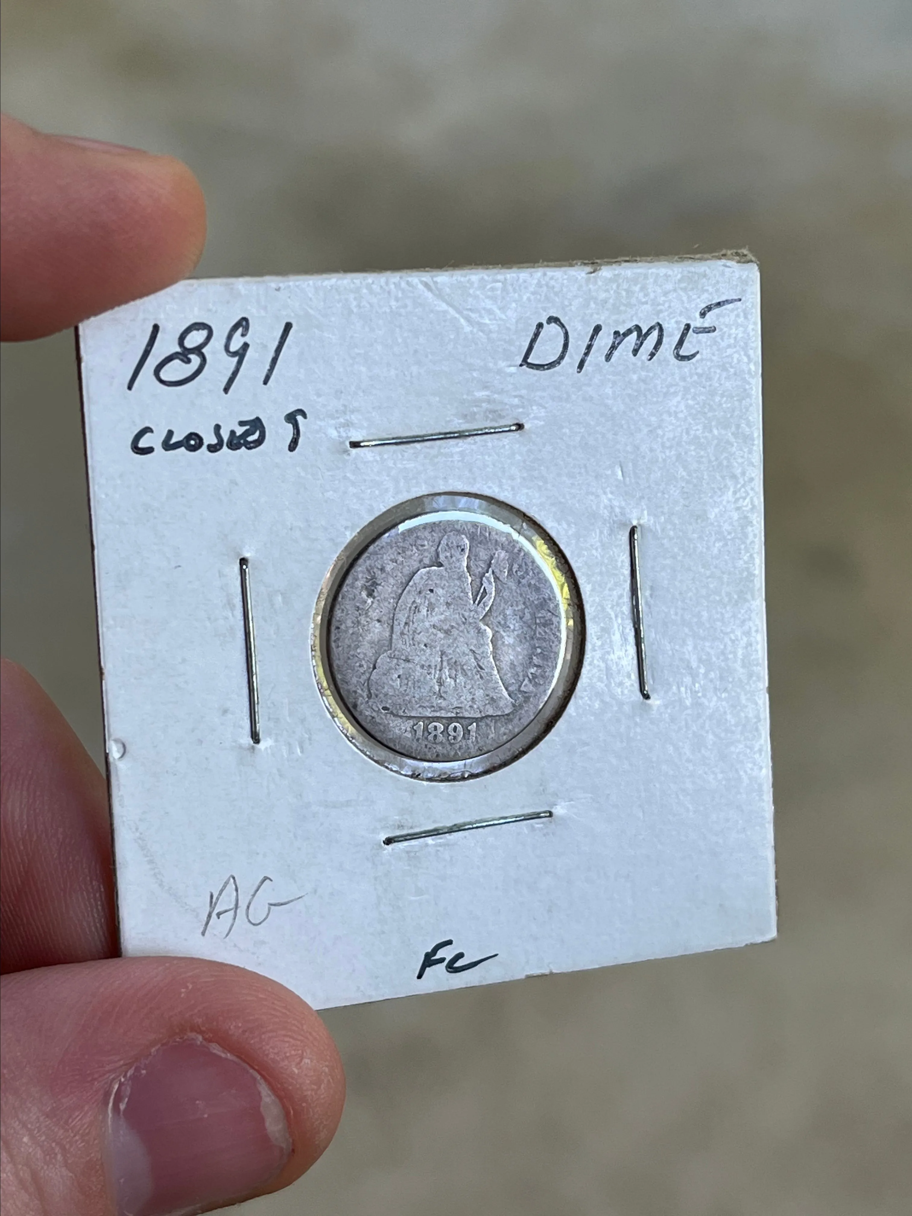 Product image for 1891 Seated Liberty Dime
