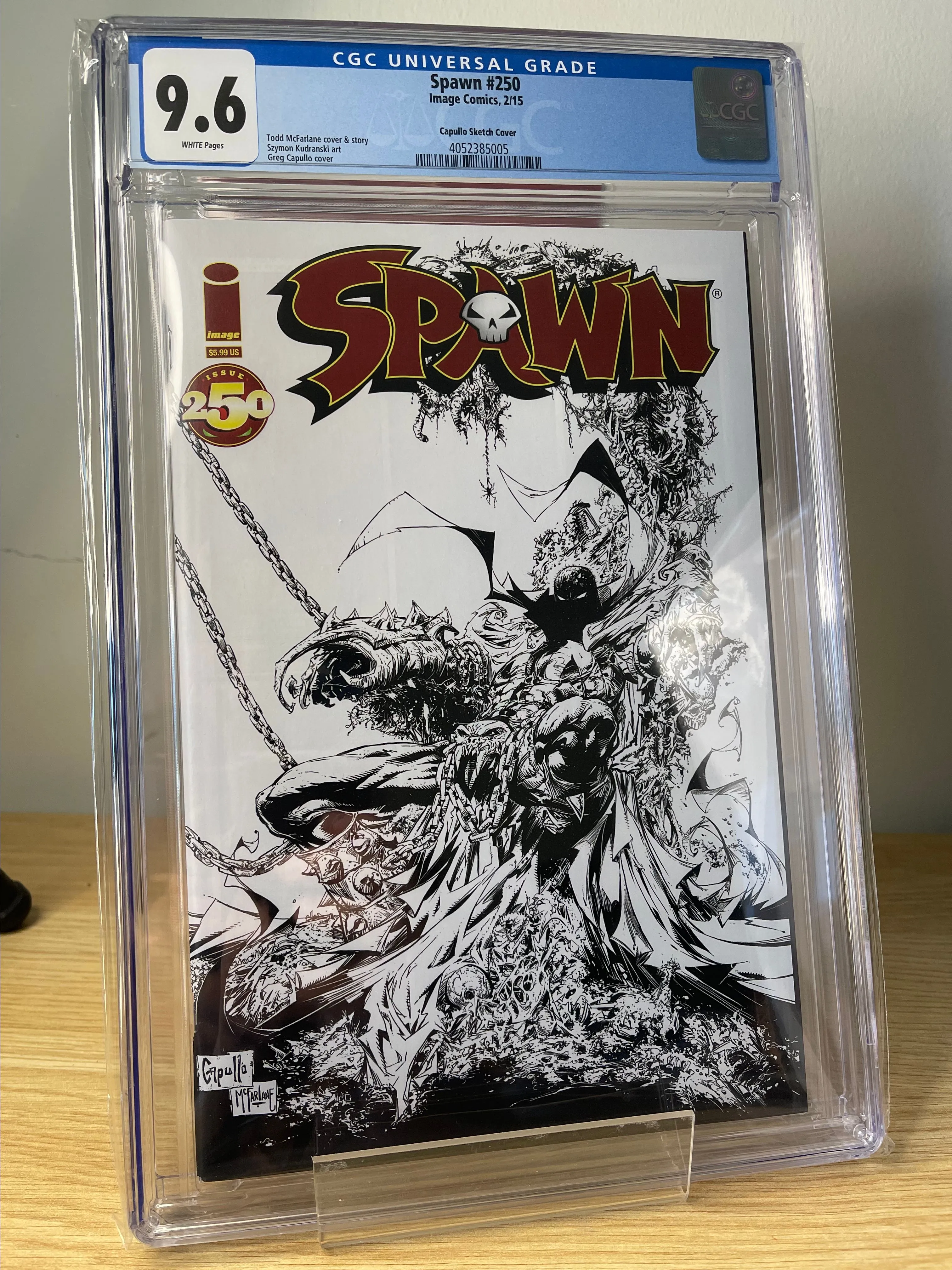 Product image for Spawn 250 Capullo Sketch Cover CGC 9.6 2015