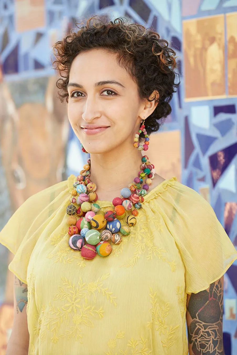 Product image for Jewelry Necklace Fair Trade Orb 4-Strand Statement Multistrand Boho NWT WorldFinds Handmade Jewelry