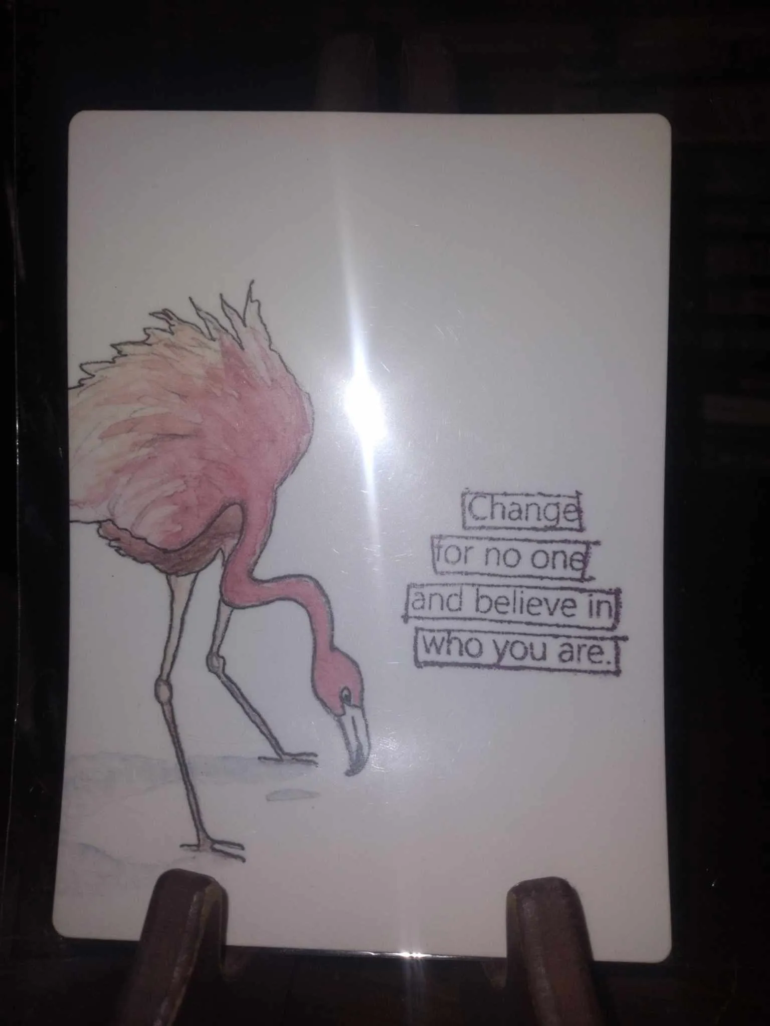 Product image for Magnet Change For No One Flamingo