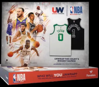 Product image for 2023 Under Wraps Single Autographed NBA Jersey Box Fanatics Authentic