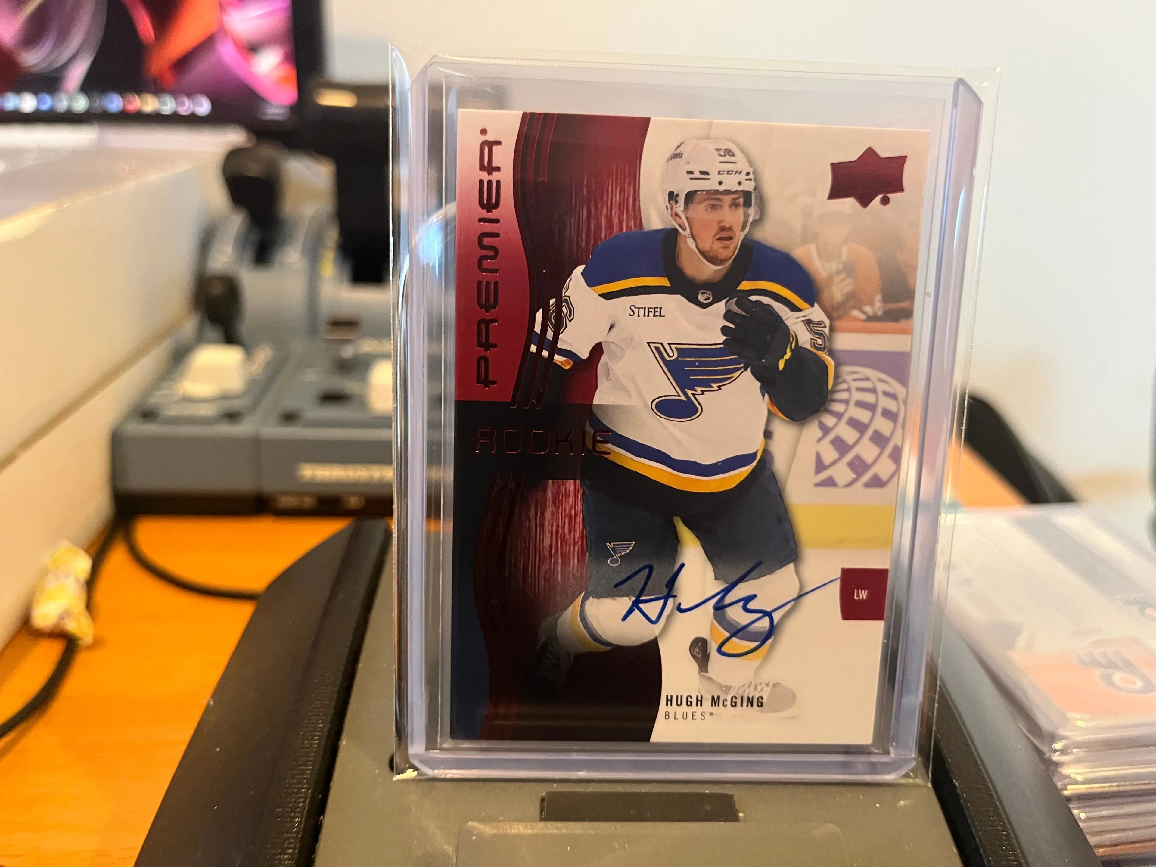 Product image for McGing	Hugh	Rookie Auto - Hard Signed RC 1:4 Packs STL Blues