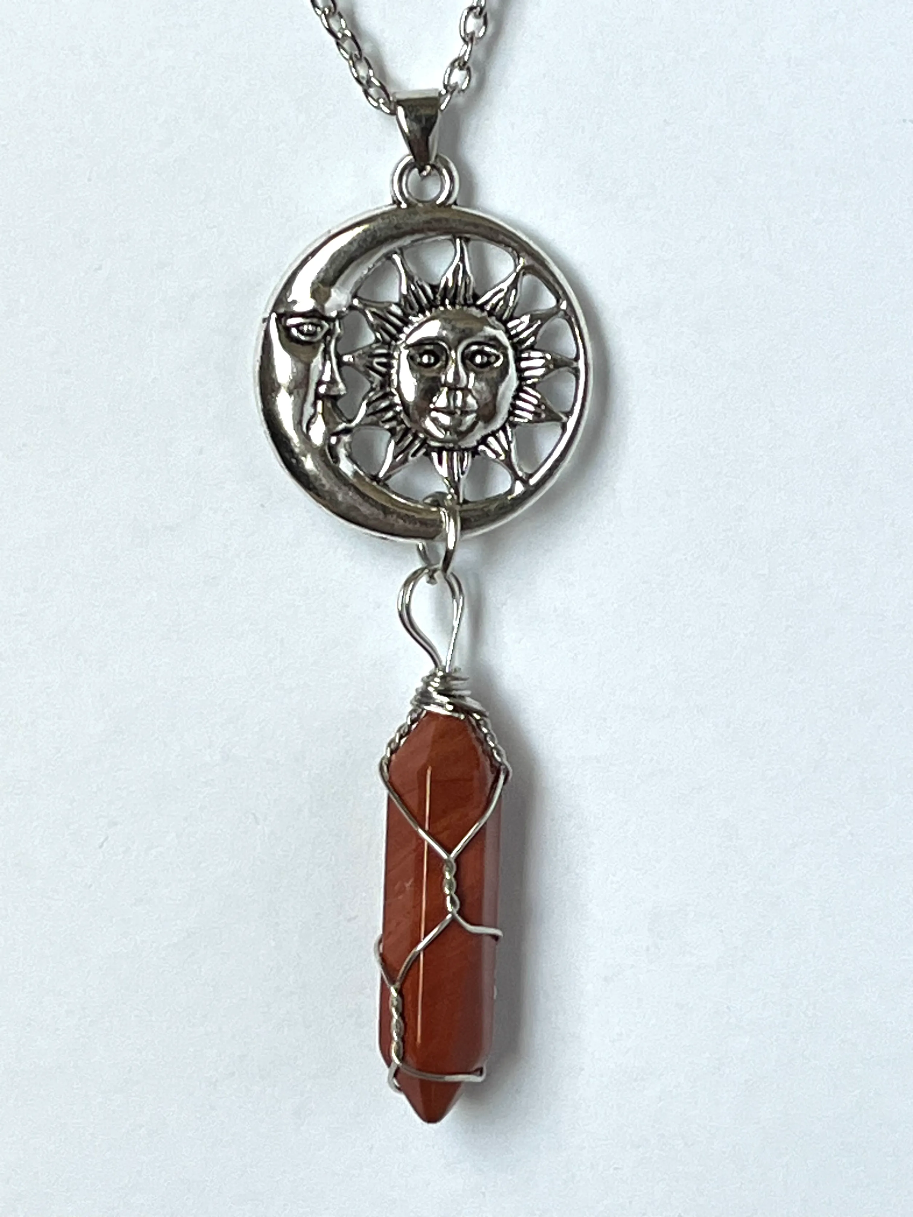 Product image for PRQ13 Moon/Sun Red Jasper DT