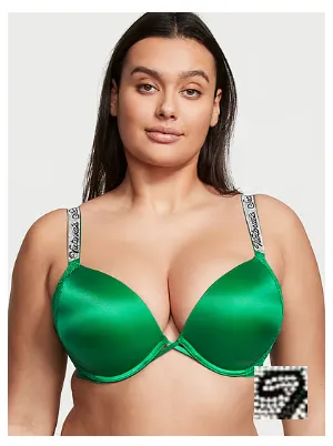Product image for NWT Very Sexy Bombshell Add-2-Cups Lace Shine Strap Push-Up Bra 32D