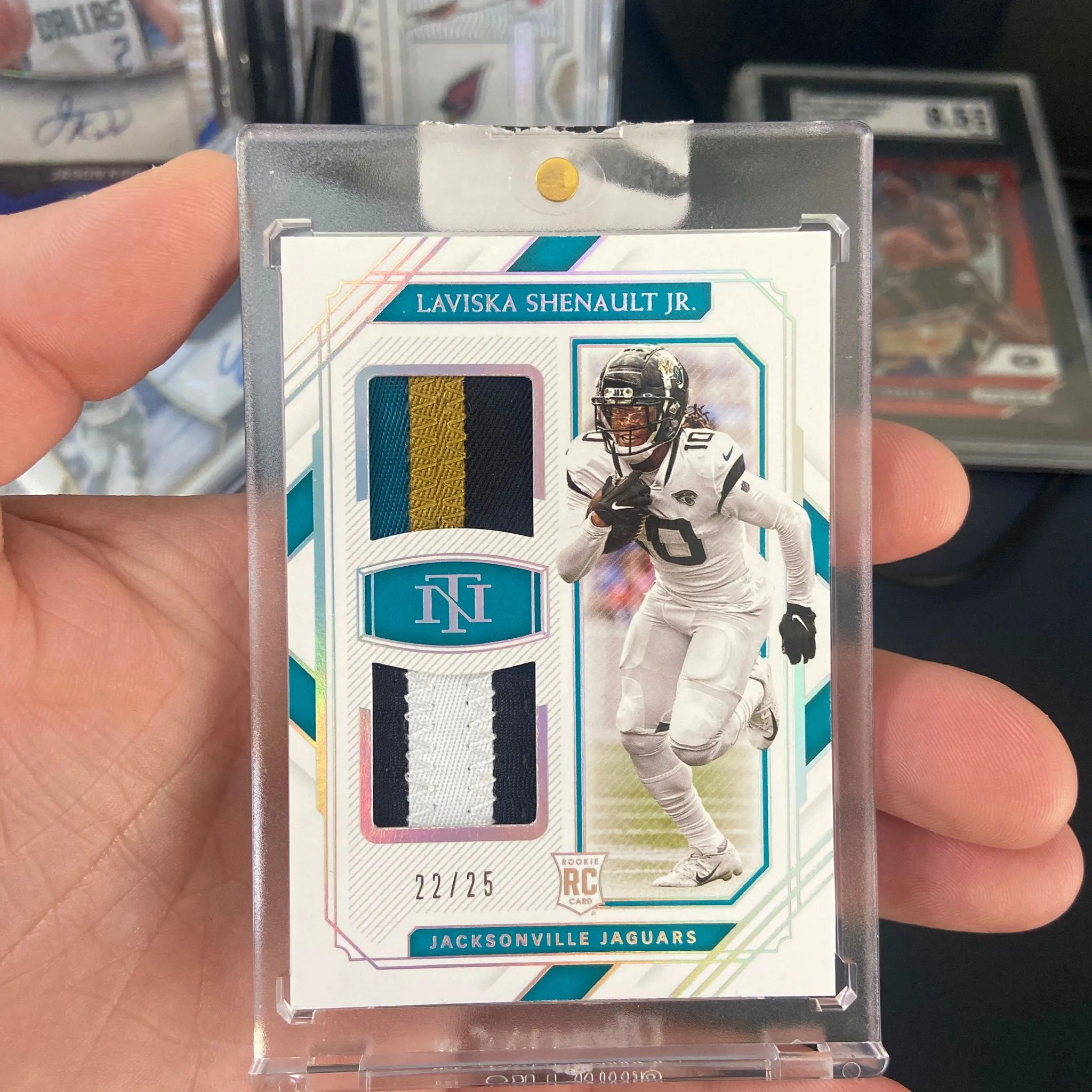 Product image for 2020 National Treasures Laviska Shenault Jr. Dual Patch RC 22/25