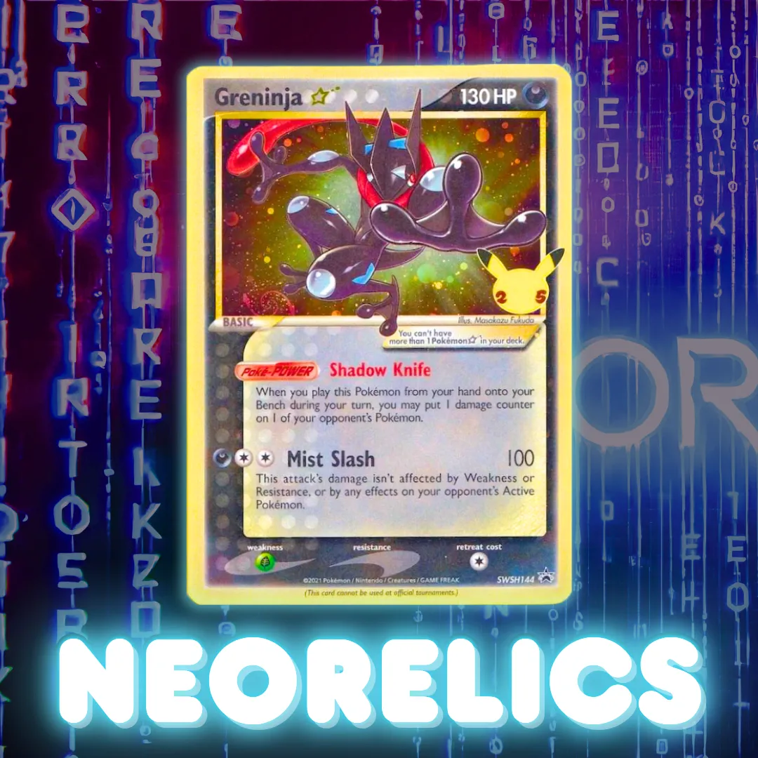 Product image for Greninja Gold Star Celebrations Black Star Sealed Promo 