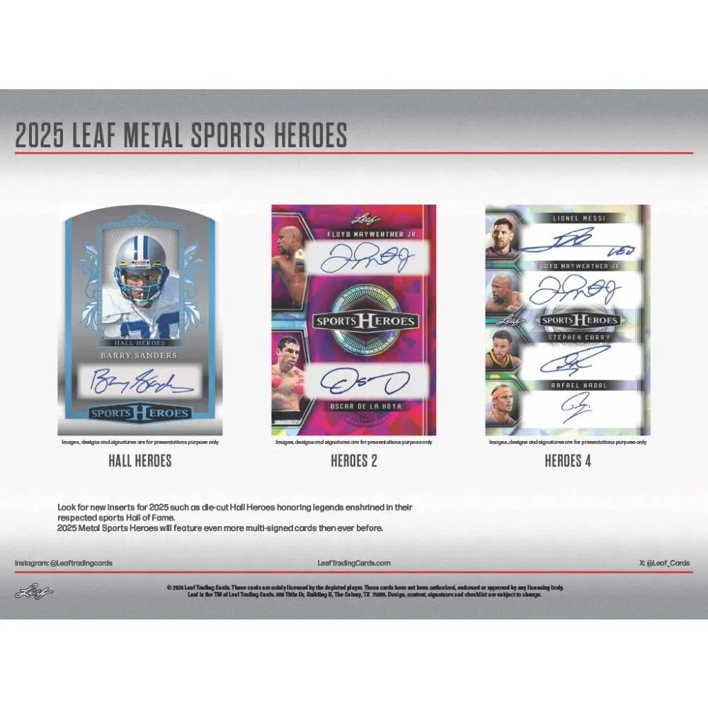 Product image for 2025 LEAF SPORTS HEROES CASE HIT DRAFT!! ALL SPOTS DO NOT HAVE TO SELL TO RUN!!
