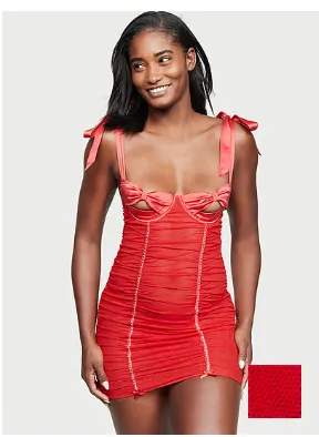 Product image for NWT Victoria's Secret Wicked Open-Cup Ruched Slip XS