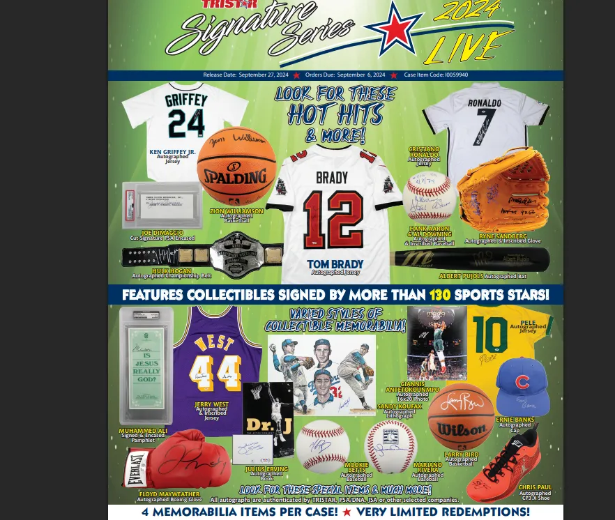 Product image for Tristar 2024 LIVE FULL CASE Personal Break - FOUR mem hits!