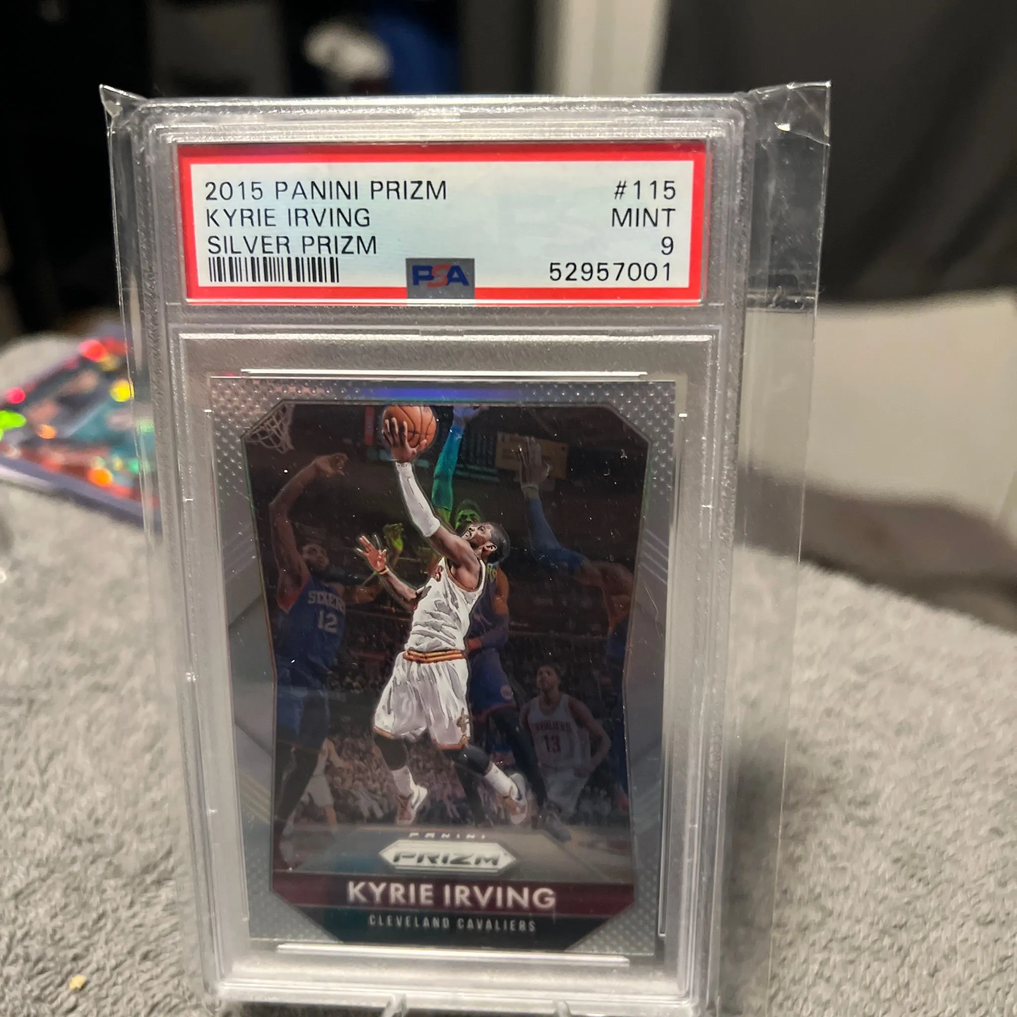 Product image for 2015 Panini Prizm Kyrie Irving Sliver PSA Mint 9