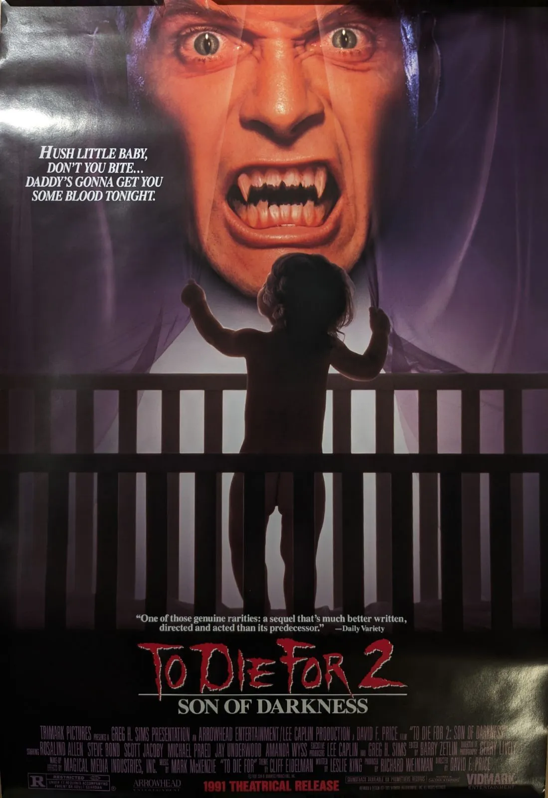 Product image for To Die for 2-Son of Darkness Original Theater Poster