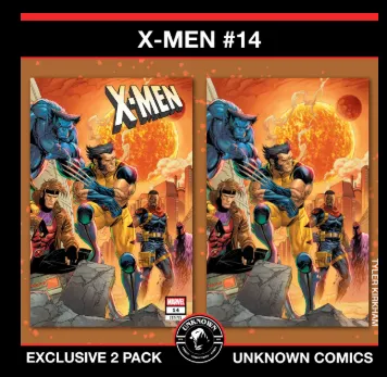 Product image for [2 pack] X-Men #14 Unknown Comics Tyler Kirkham Connecting Cover Exclusive Var (04/02/2025