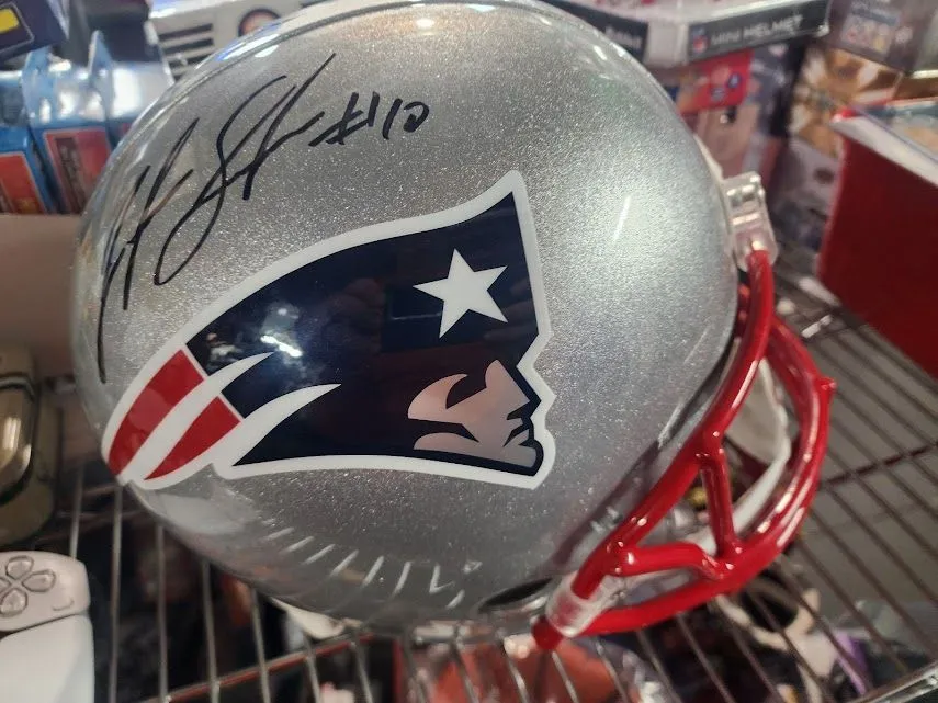 Product image for Josh Gordon Patriots Full Size Helmet Beckett COA