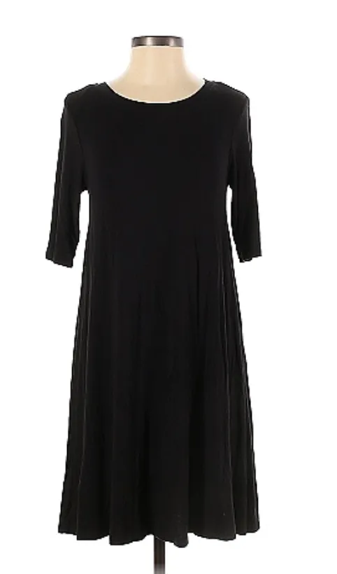 Product image for NWT Sigrid Olsen Half Sleeve Black A-Line Dress Size Medium