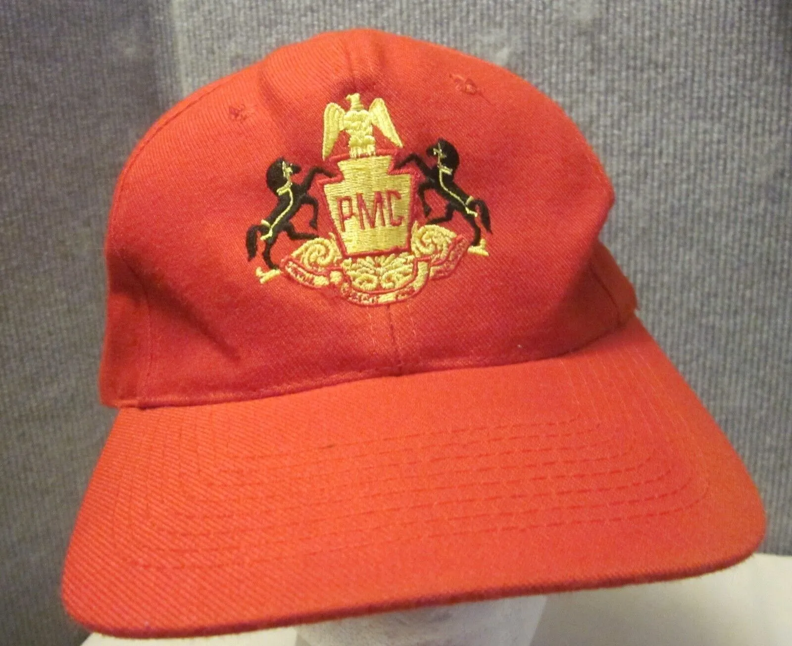 Product image for PMC Trucker Hat - Red Embroidered Lettering - Adjustable